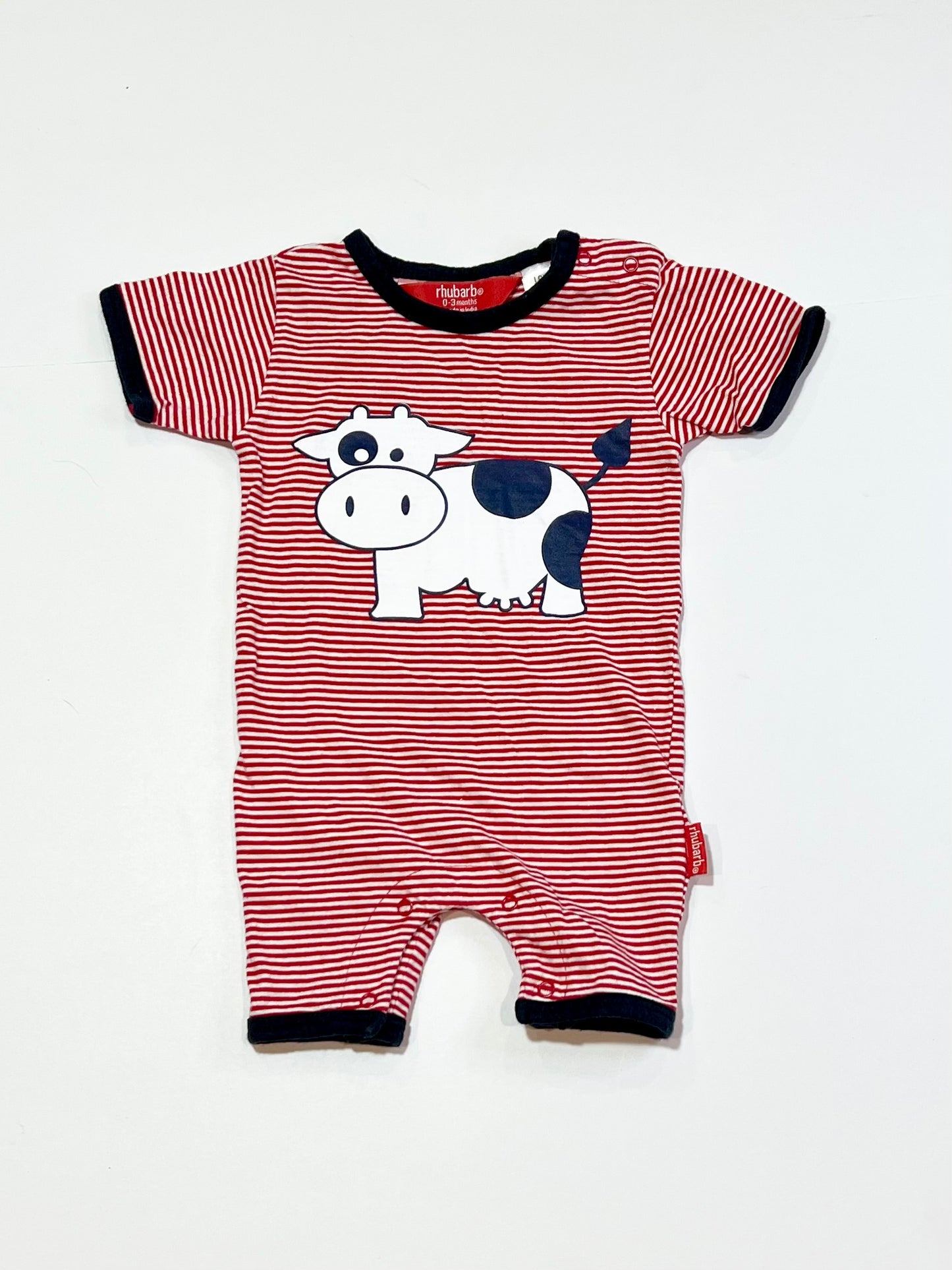 Striped cow romper - Size 000