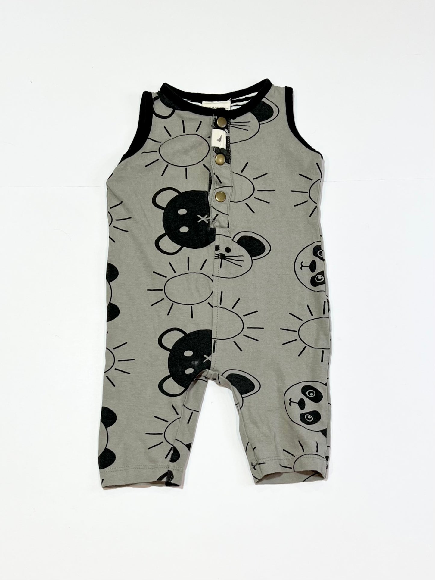 Grey mouse romper - Size 0-6 months