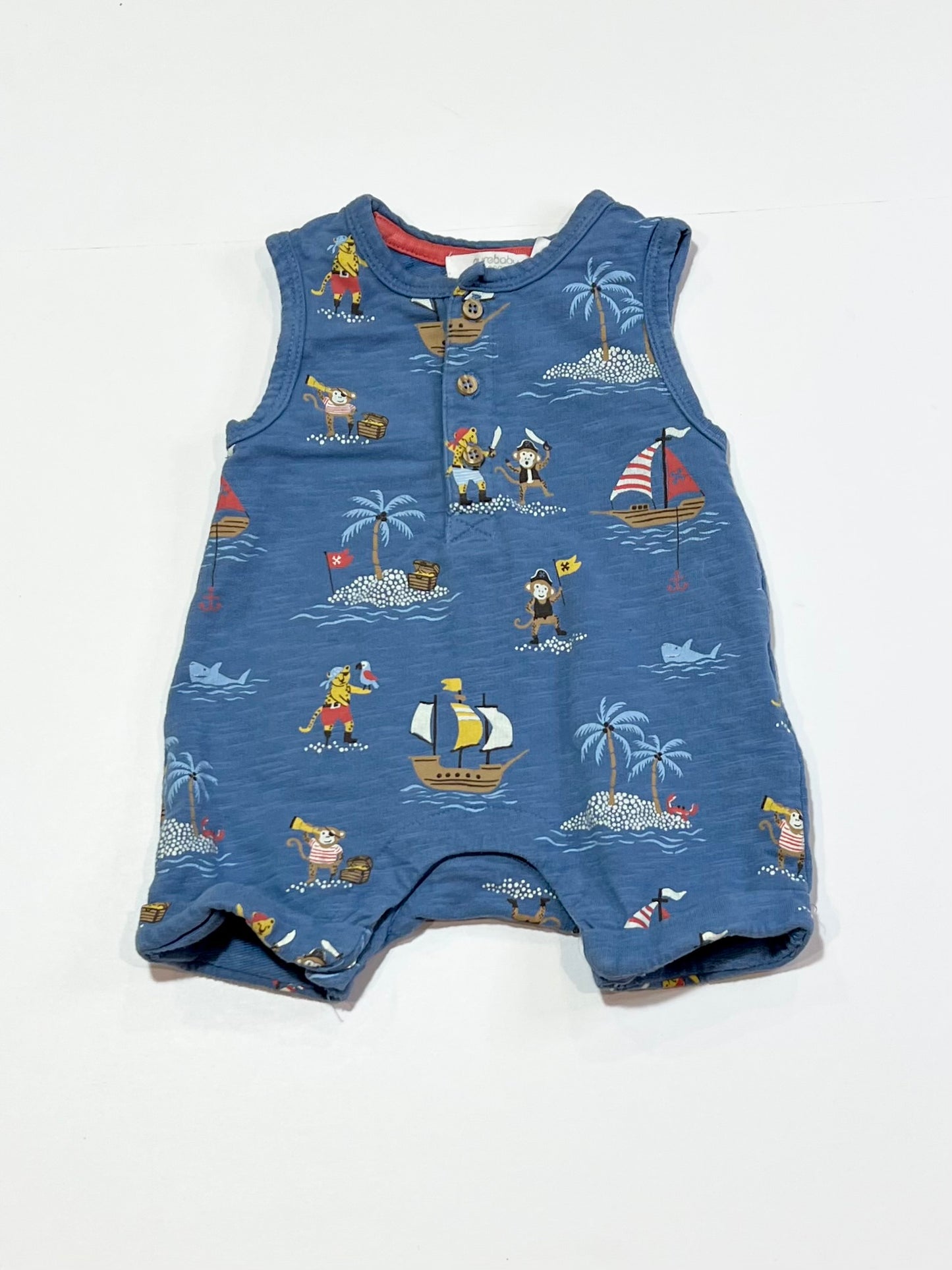 Blue pirates romper - Size 00