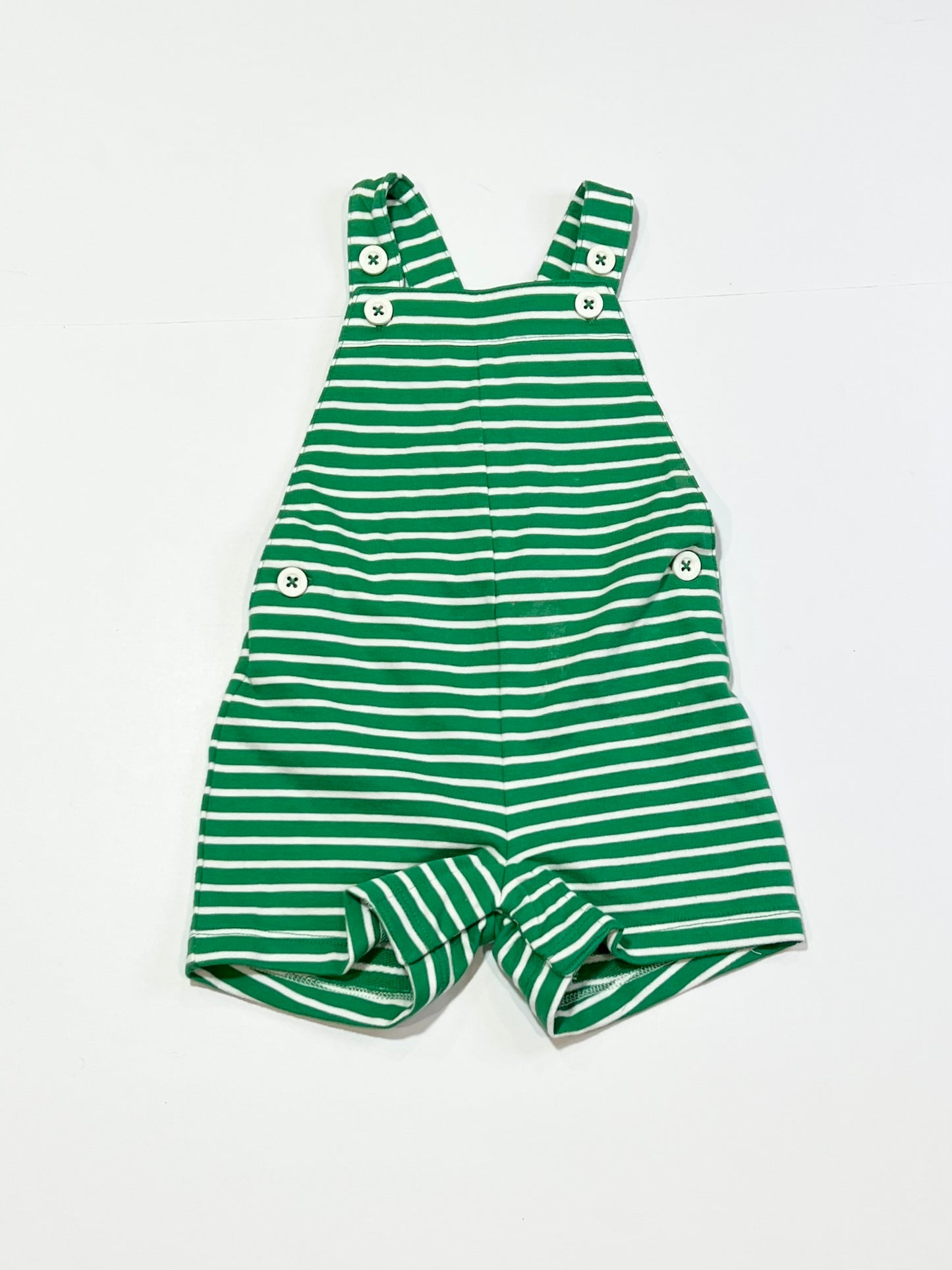 Green striped overalls - Size 00