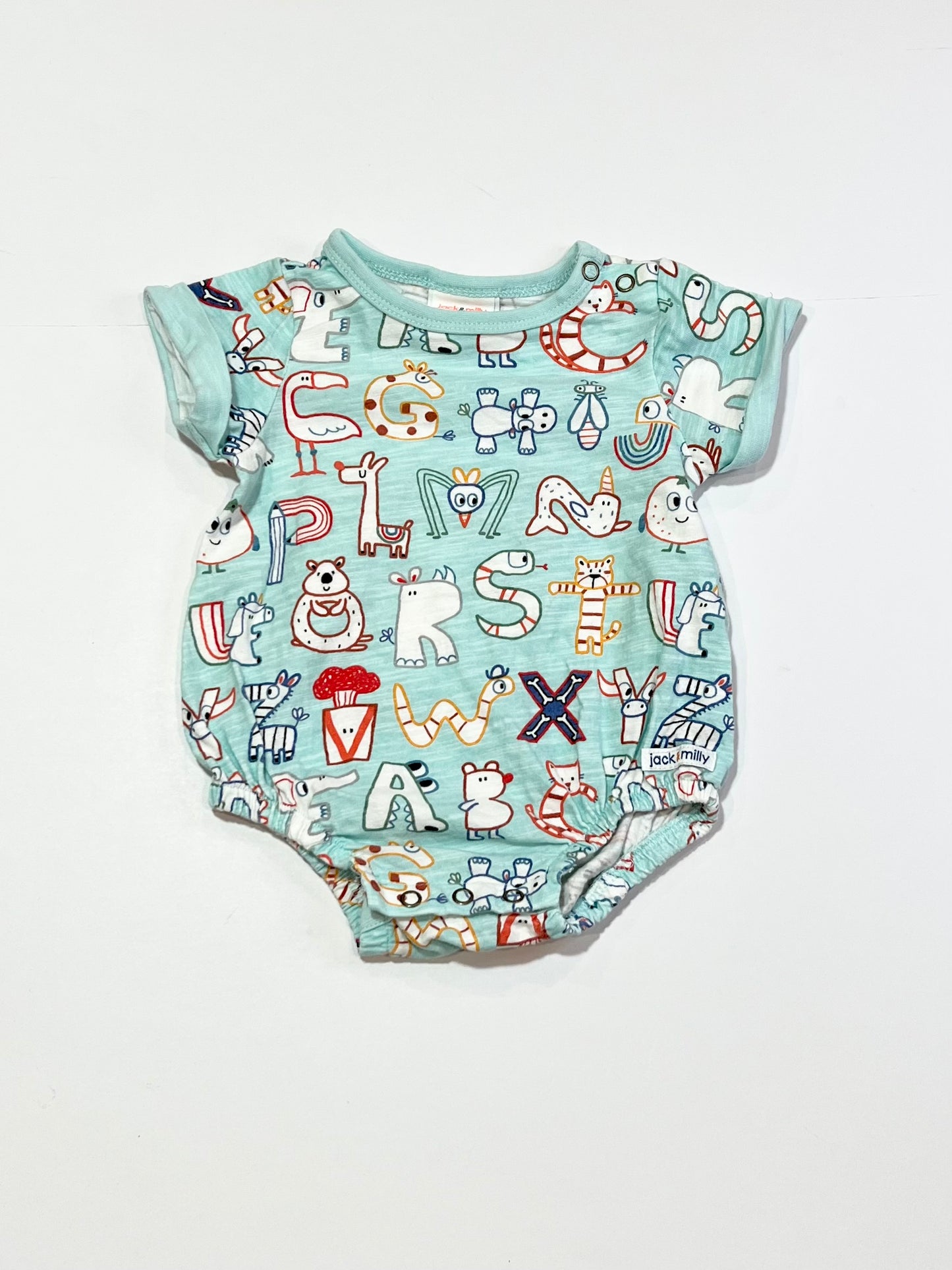 Alphabet animals bubblesuit - Size 00