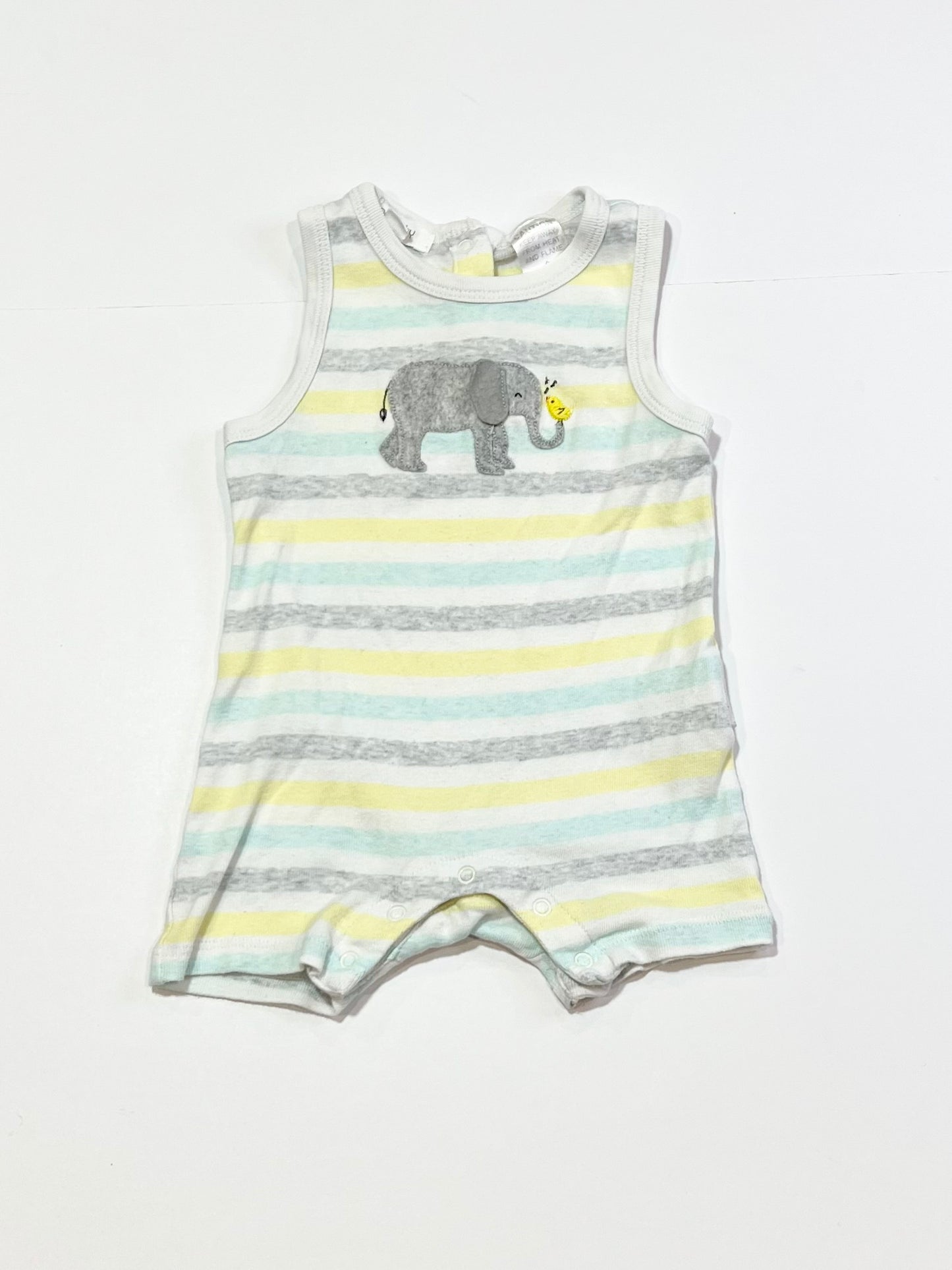 Striped elephant romper - Size 00