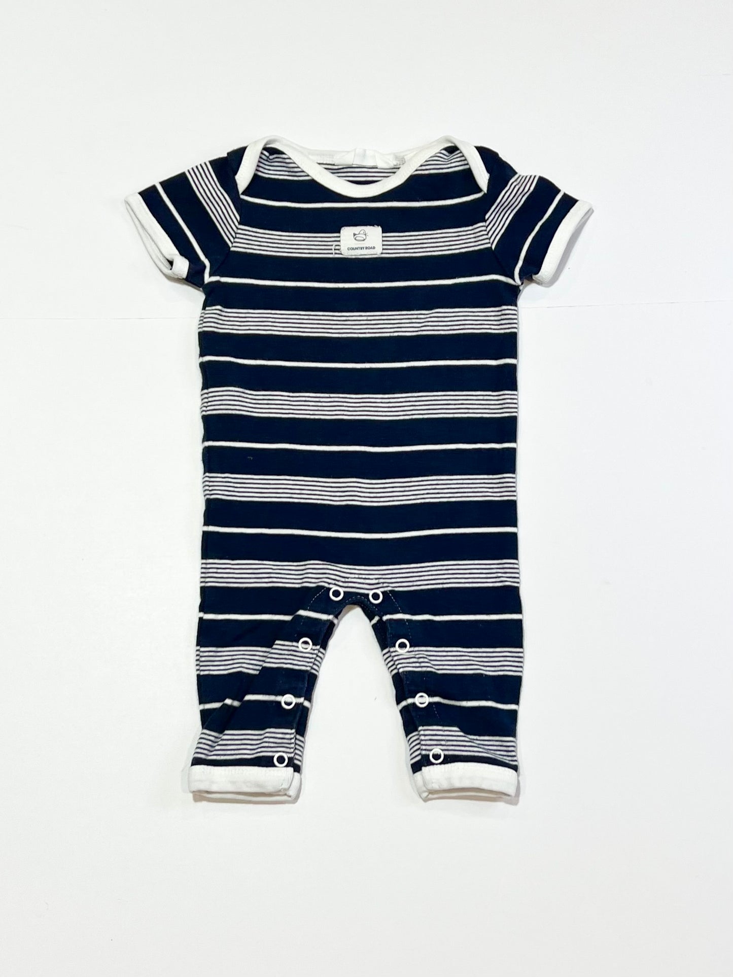 Navy striped romper - Size 00