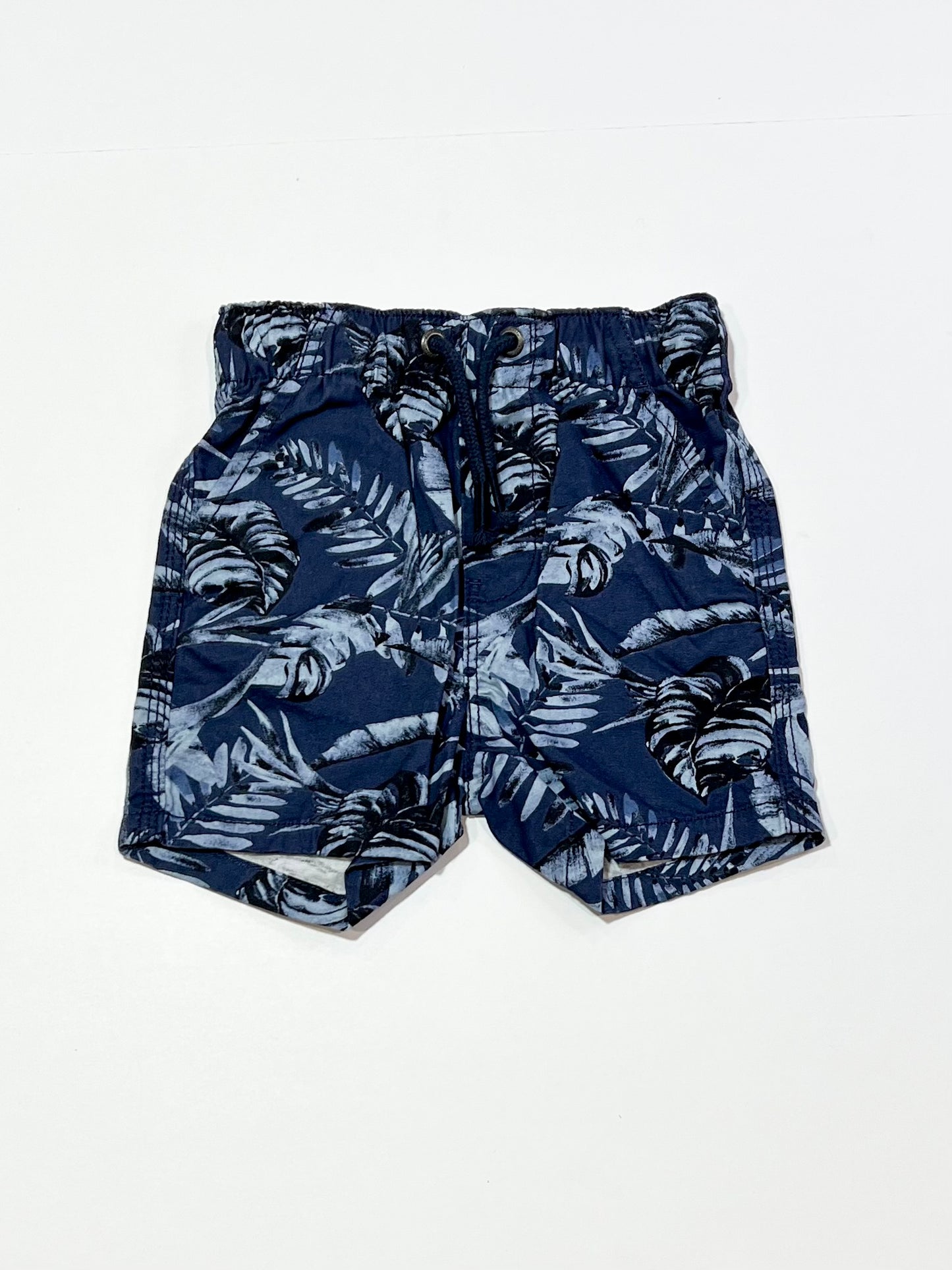 Navy leaf shorts - Size 9-12 months