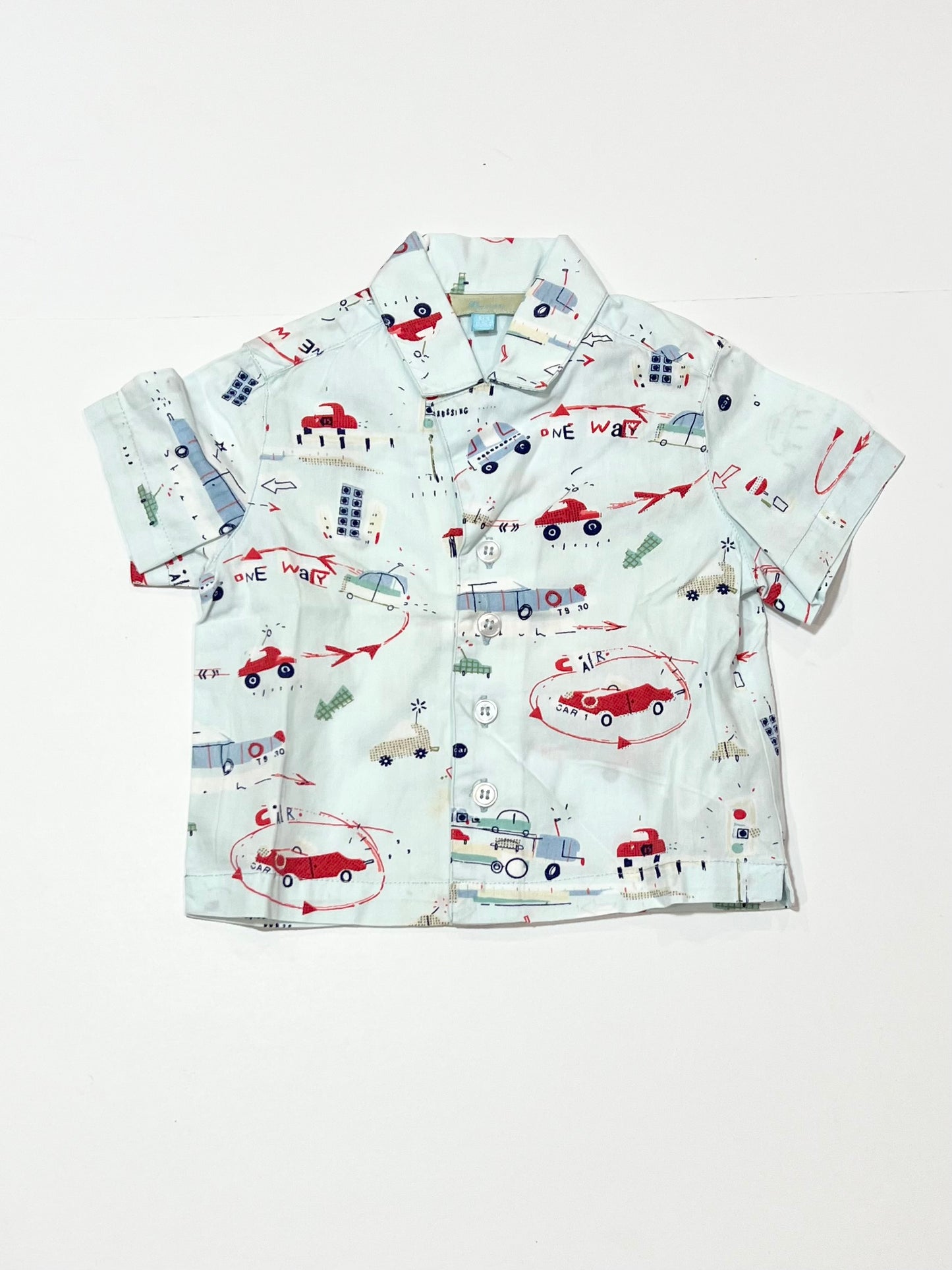 Blue cars shirt - Size 0