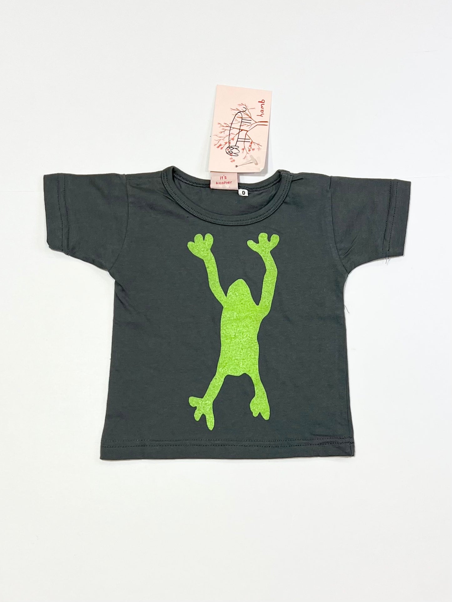Grey frog tee brand new - Size 0