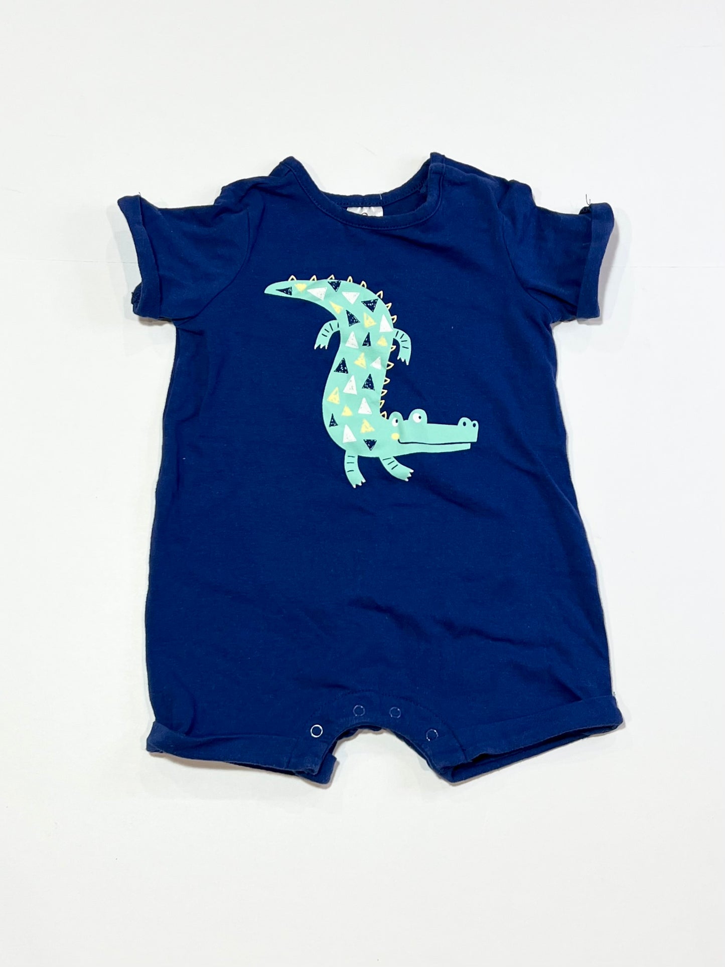 Blue croc romper - Size 0