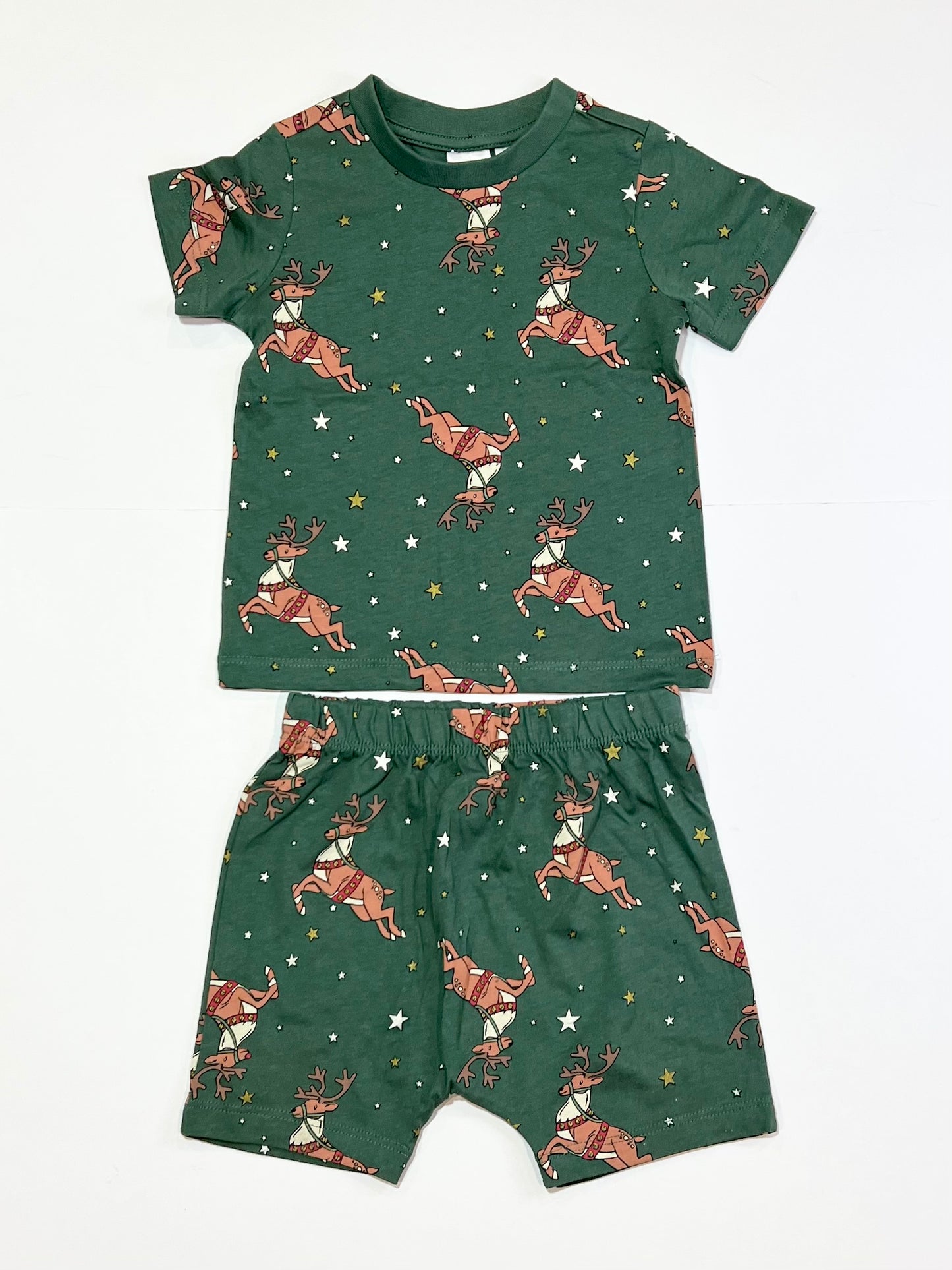 Green reindeer pyjamas - Size 1