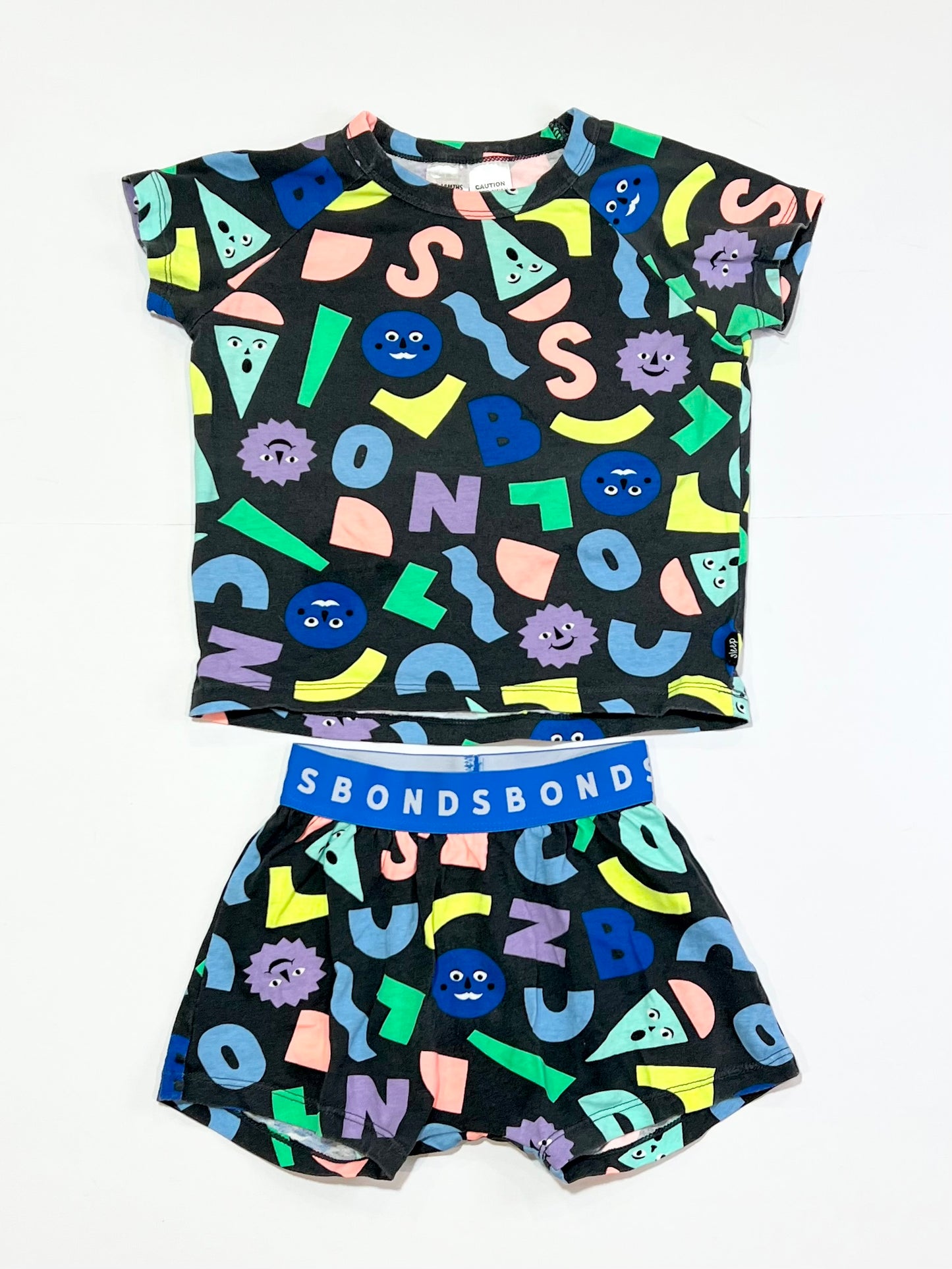 Letters and squiggles pyjamas - Size 1