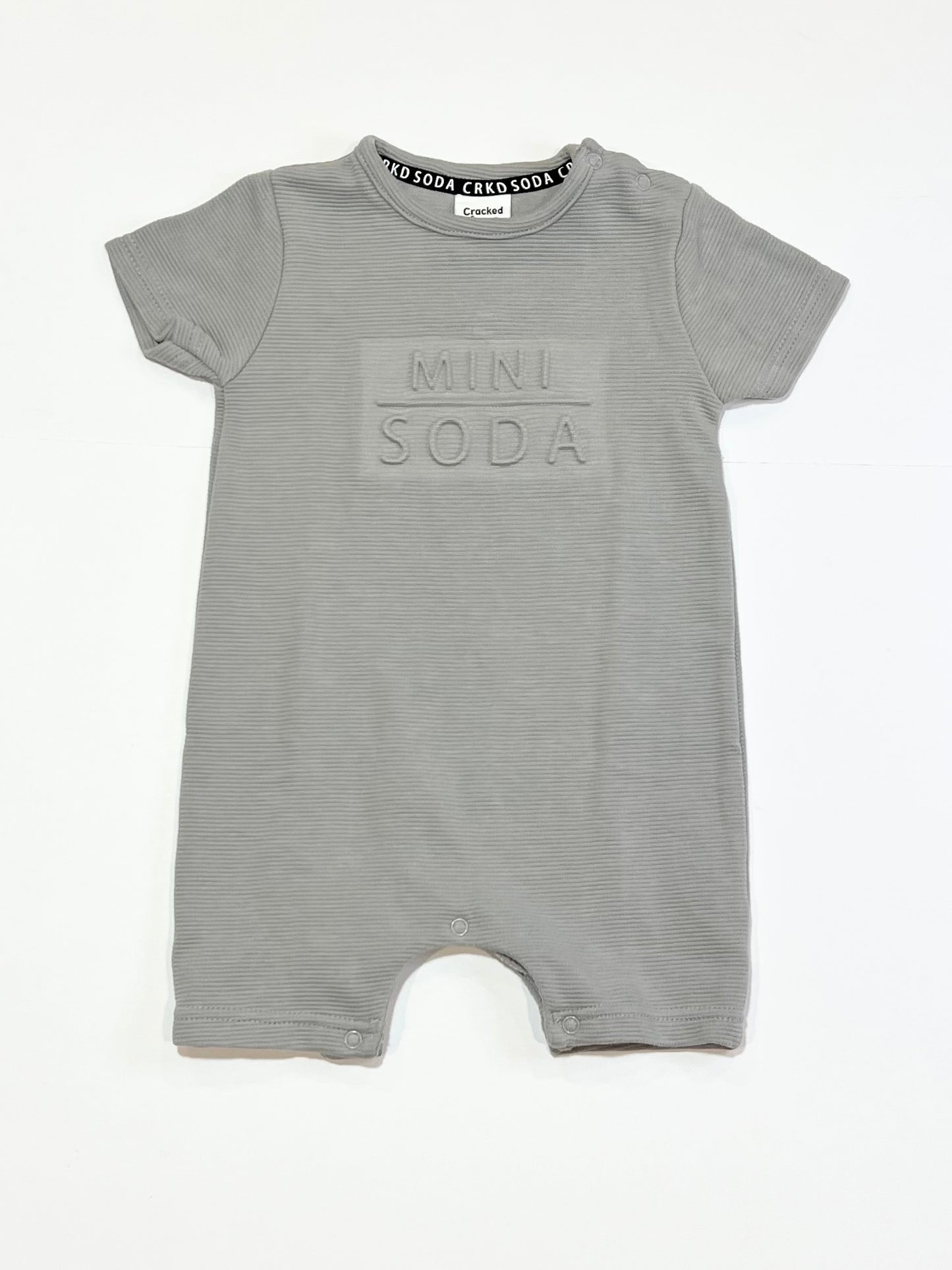 Grey ribbed romper - Size 1