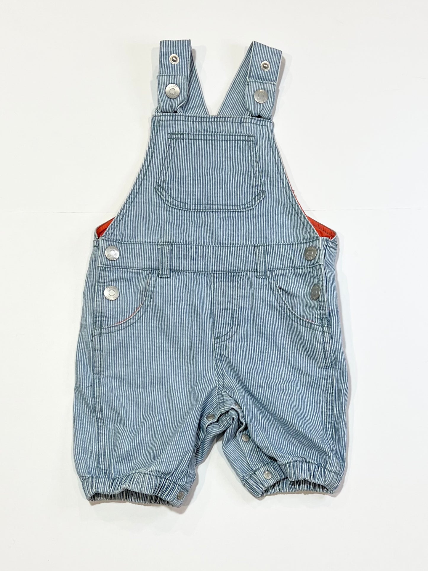 Striped denim overalls - Size 1