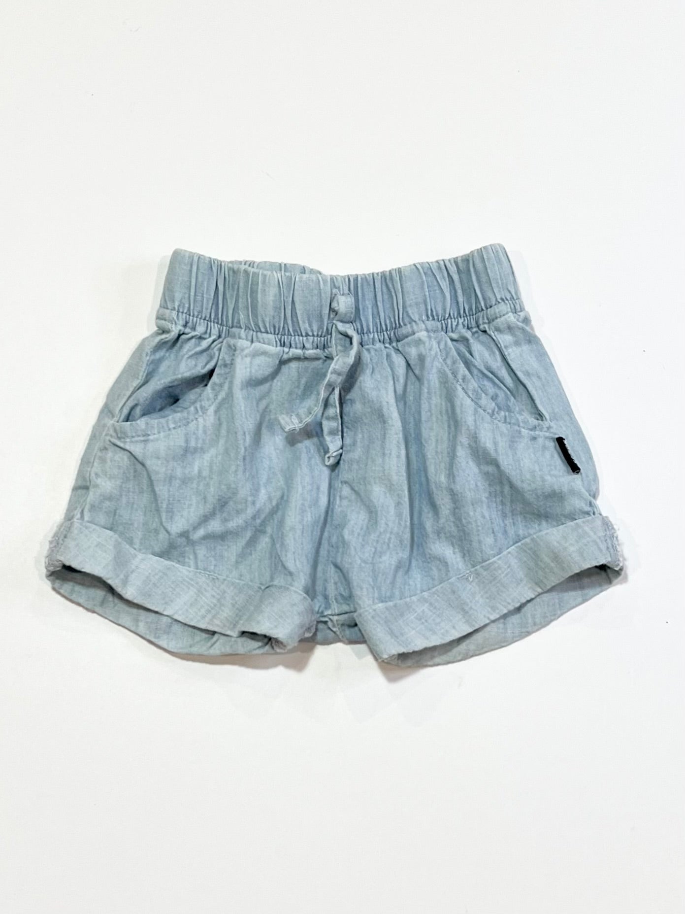 Blue chambray shorts - Size 1