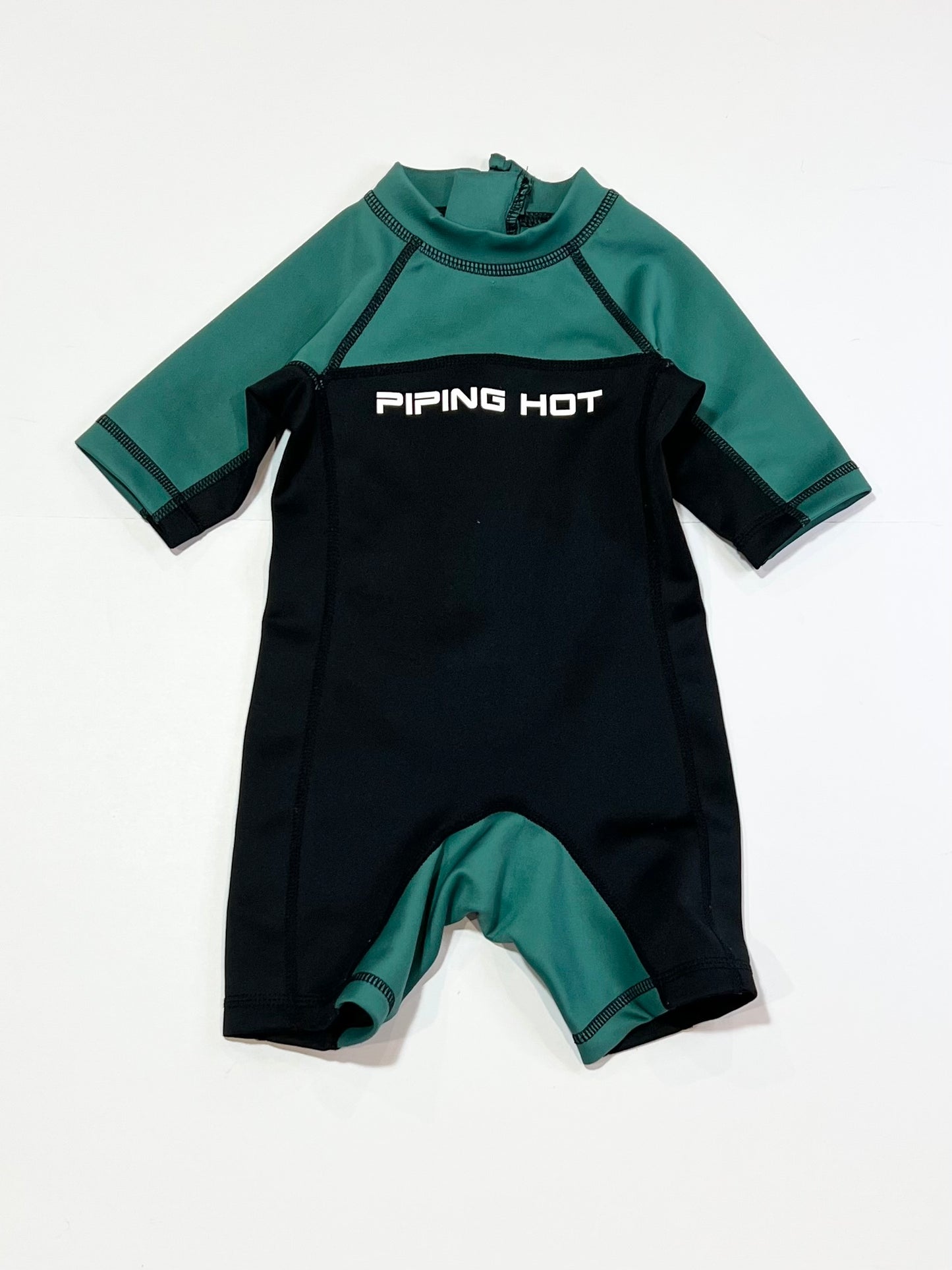 Black/green swim suit - Size 2