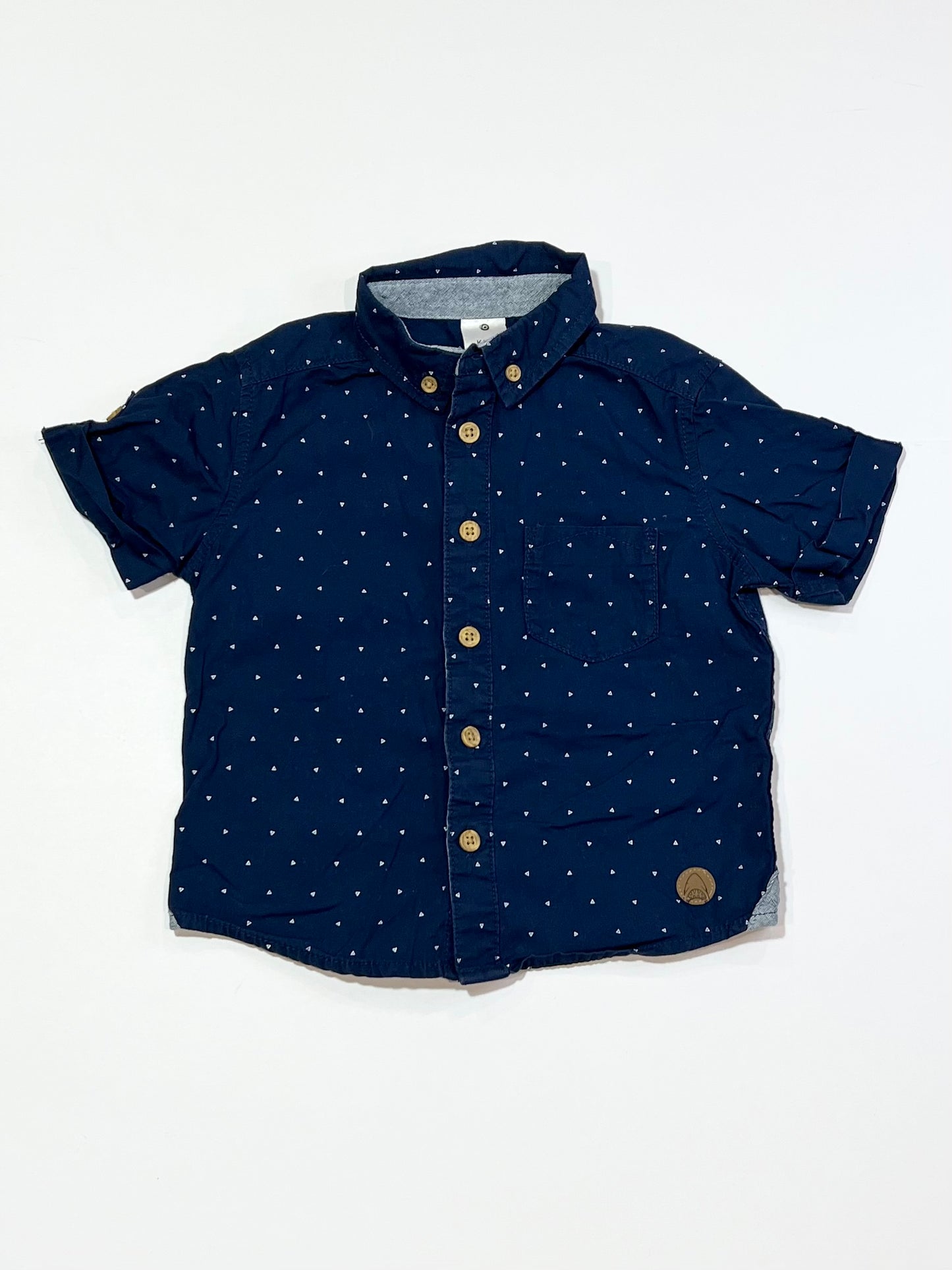 Navy triangles shirt - Size 2