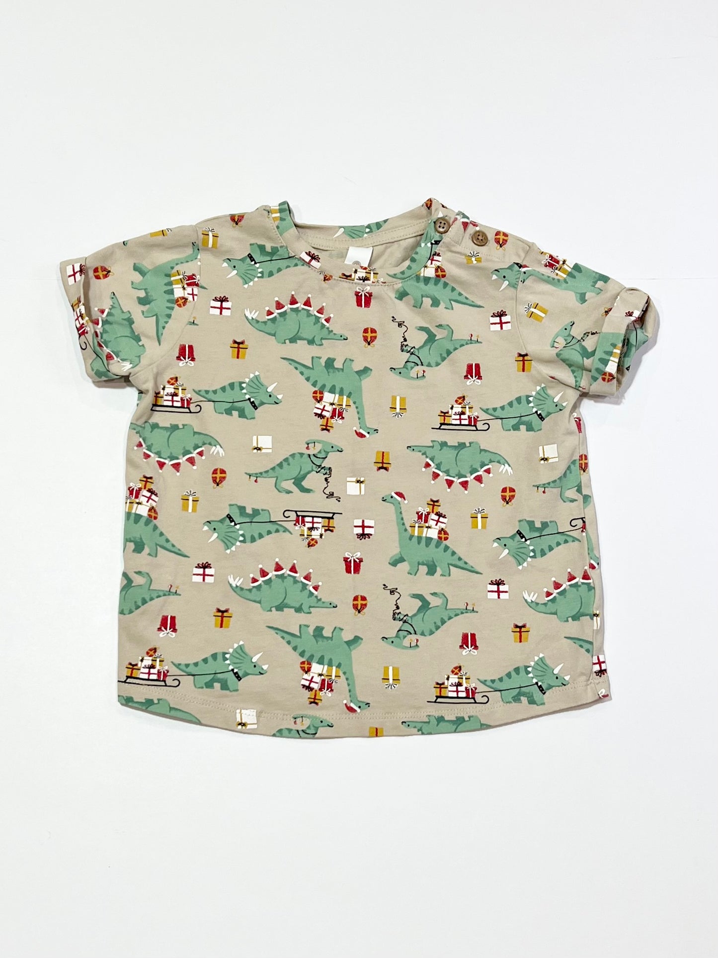 Christmas dino tee - Size 2