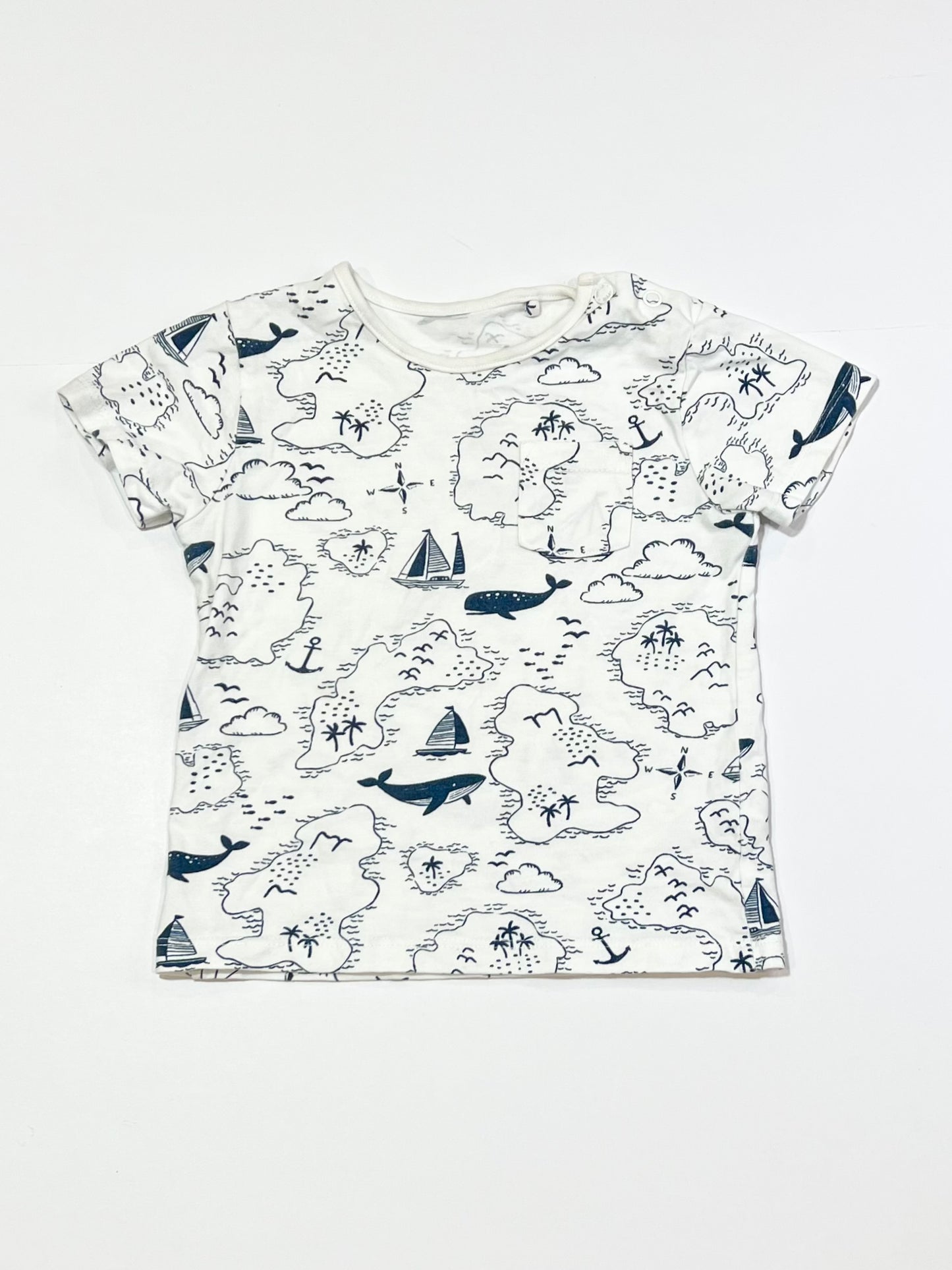 Sails and whales tee - Size 2