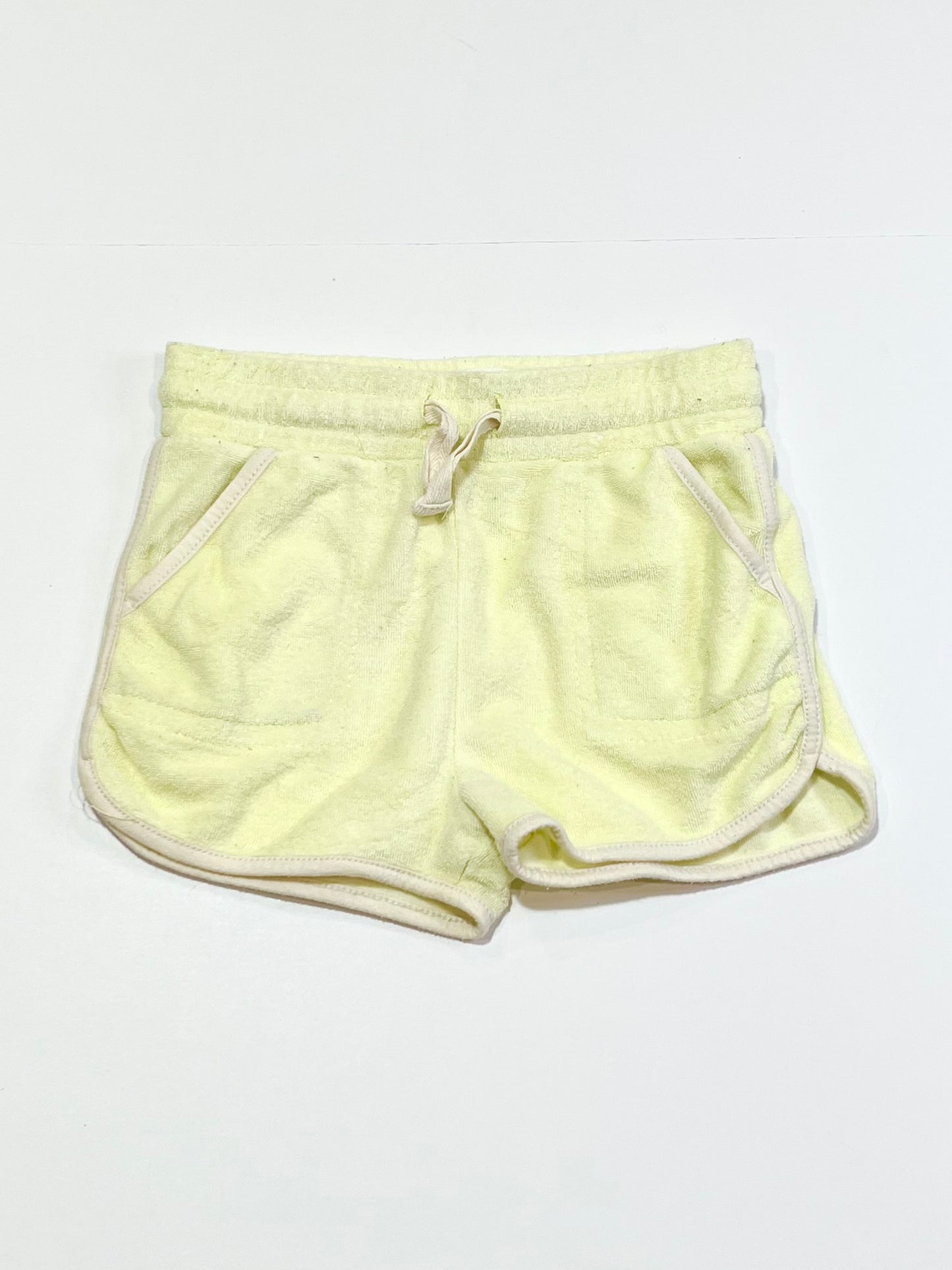 Yellow terry sweat shorts - Size 4