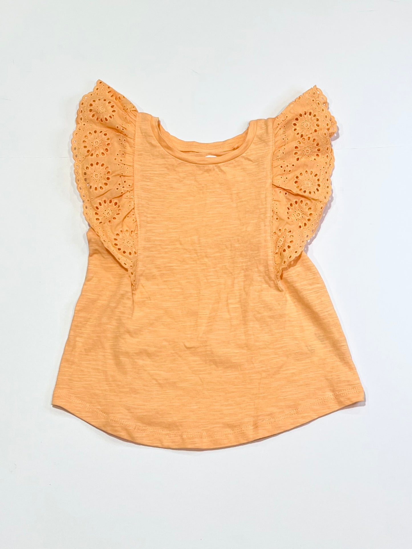 Orange flutter sleeve tee - Size 4