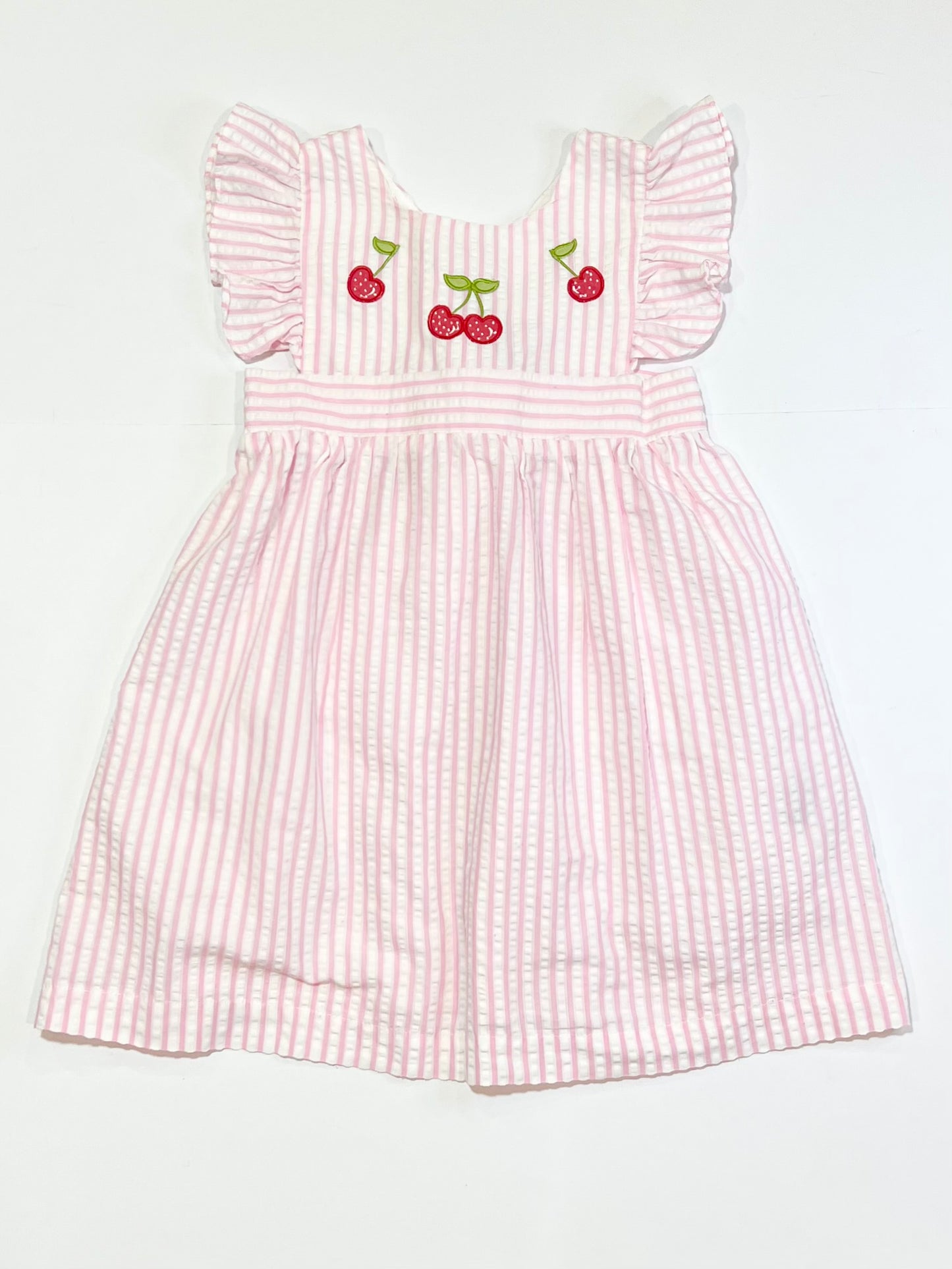 Seersucker cherries dress - Size 4
