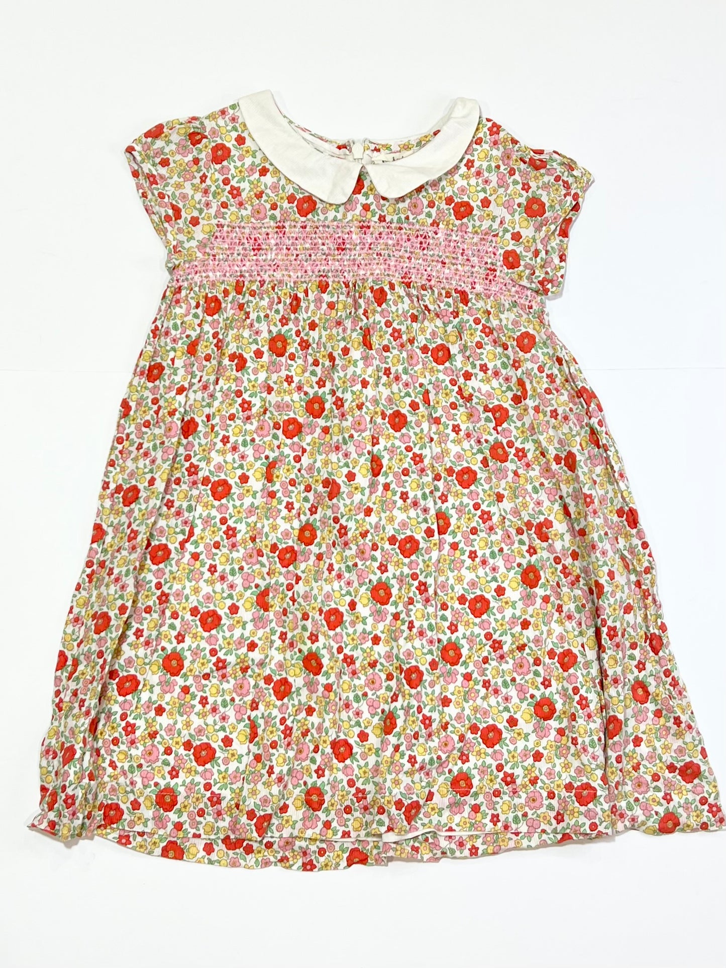 Smocked floral dress - Size 4-5