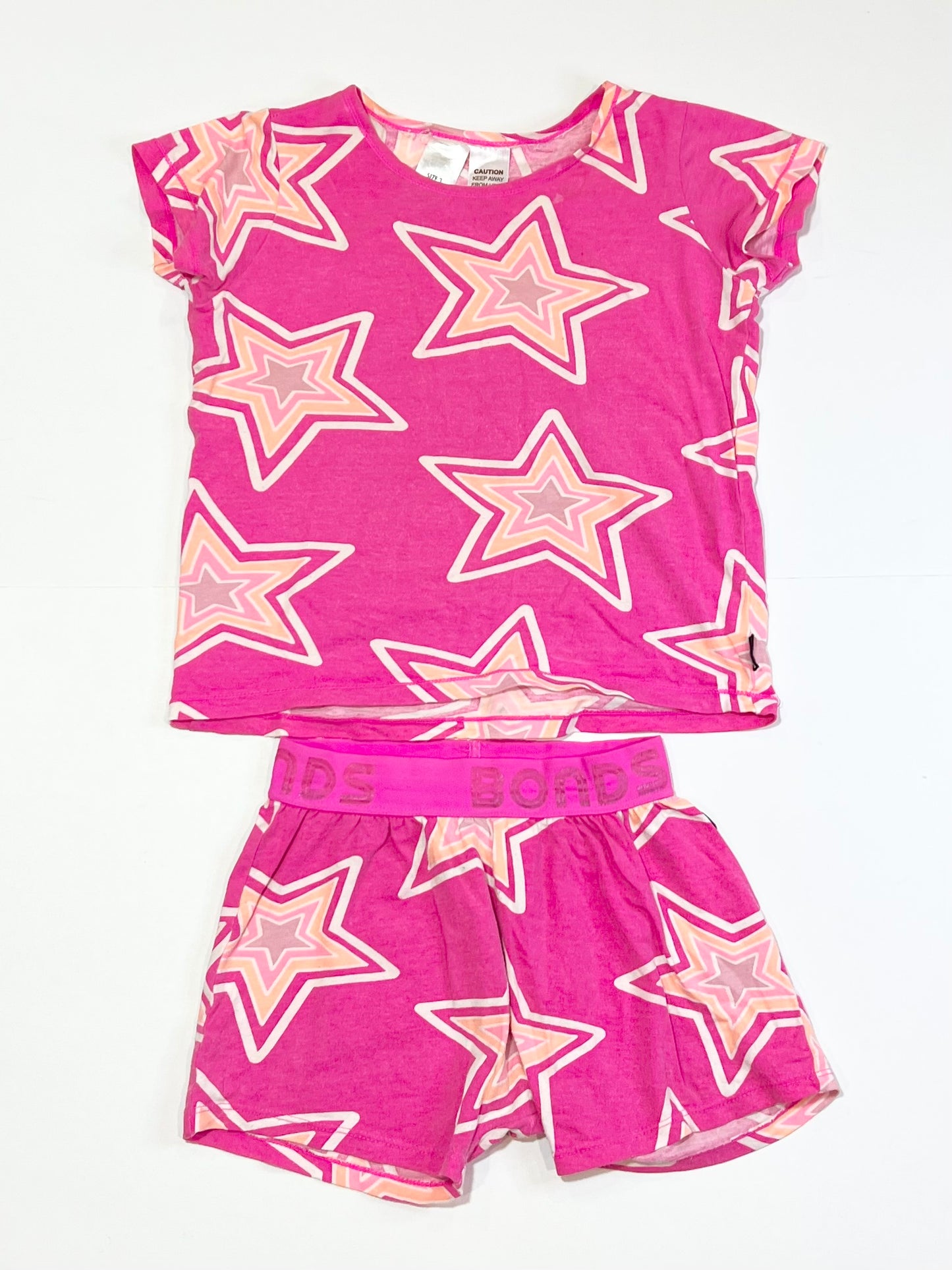 Pink stars pyjamas - Size 3