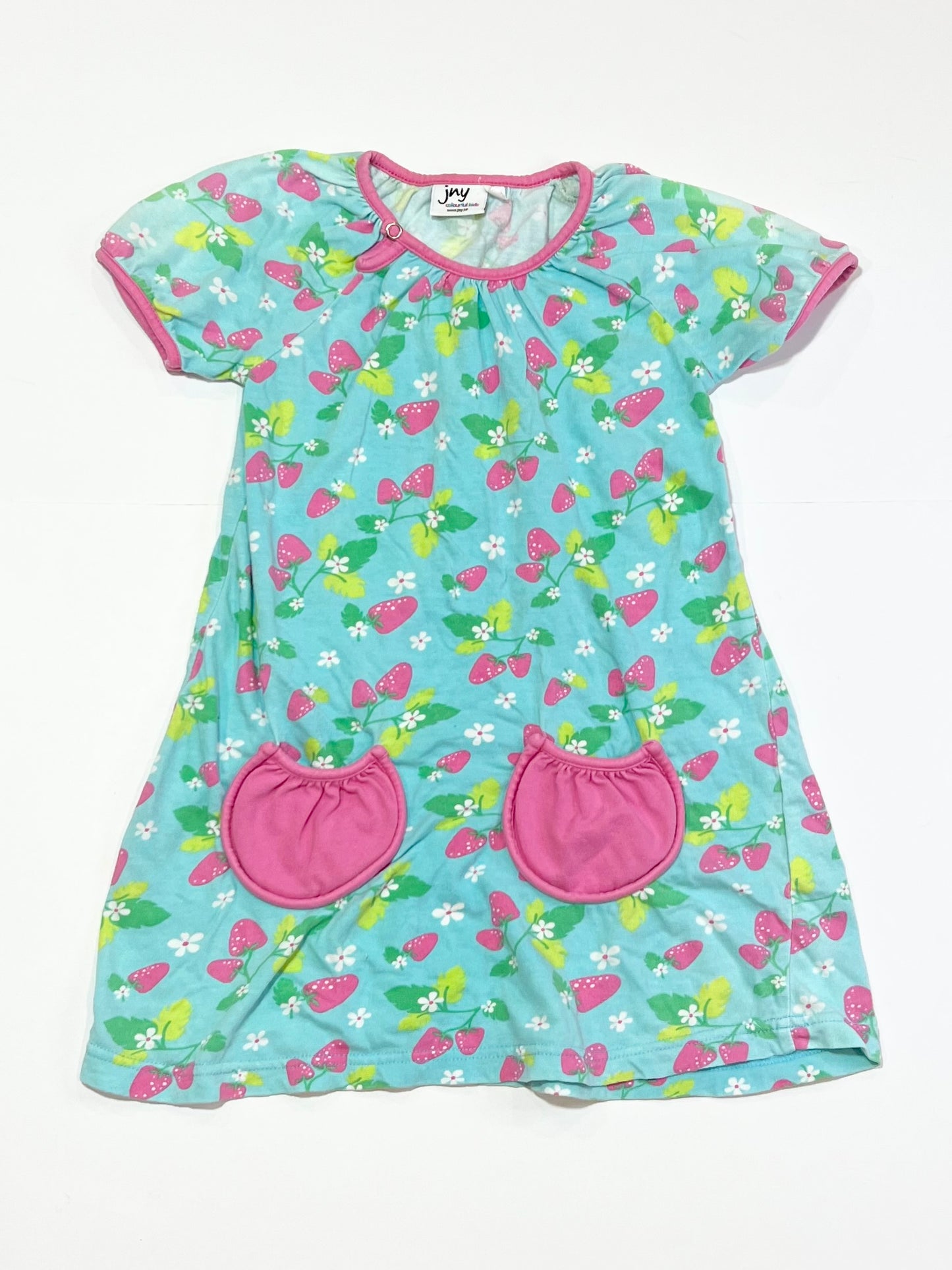 Strawberries jersey dress - Size 3