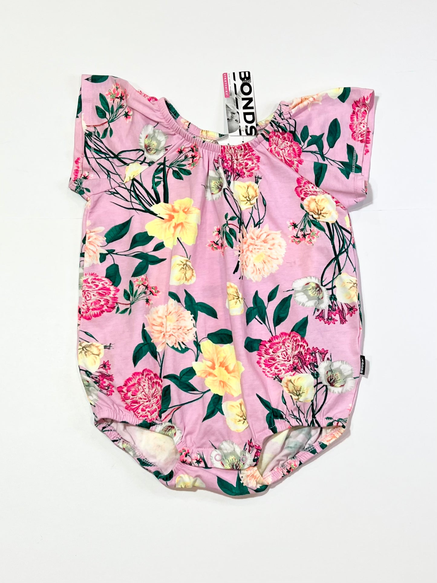 Floral bubblesuit romper brand new - Size 2
