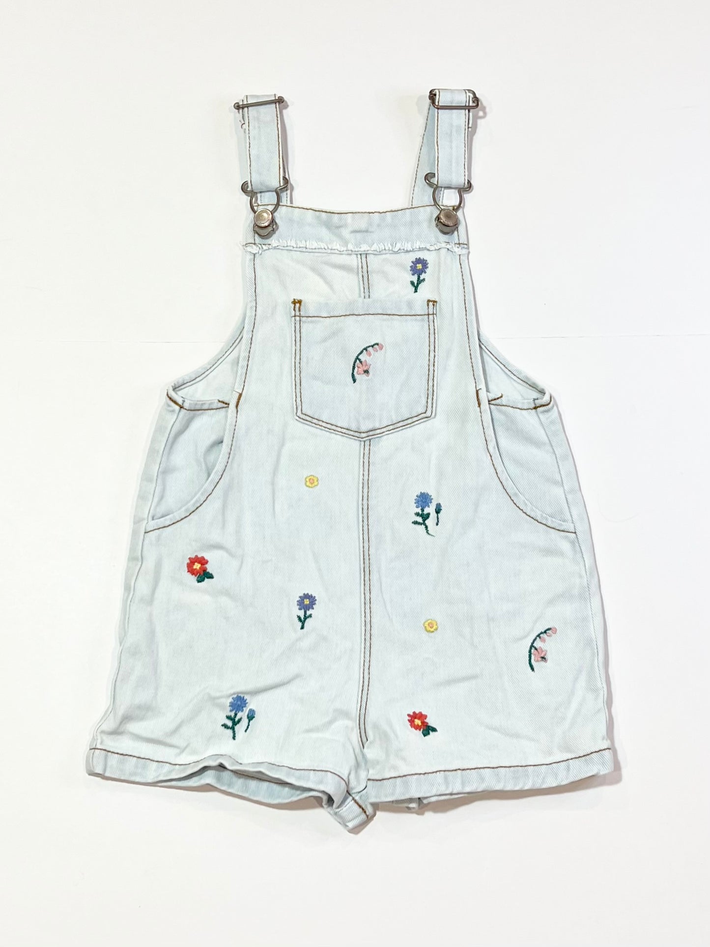 Embroidered denim overalls - Size 2-3
