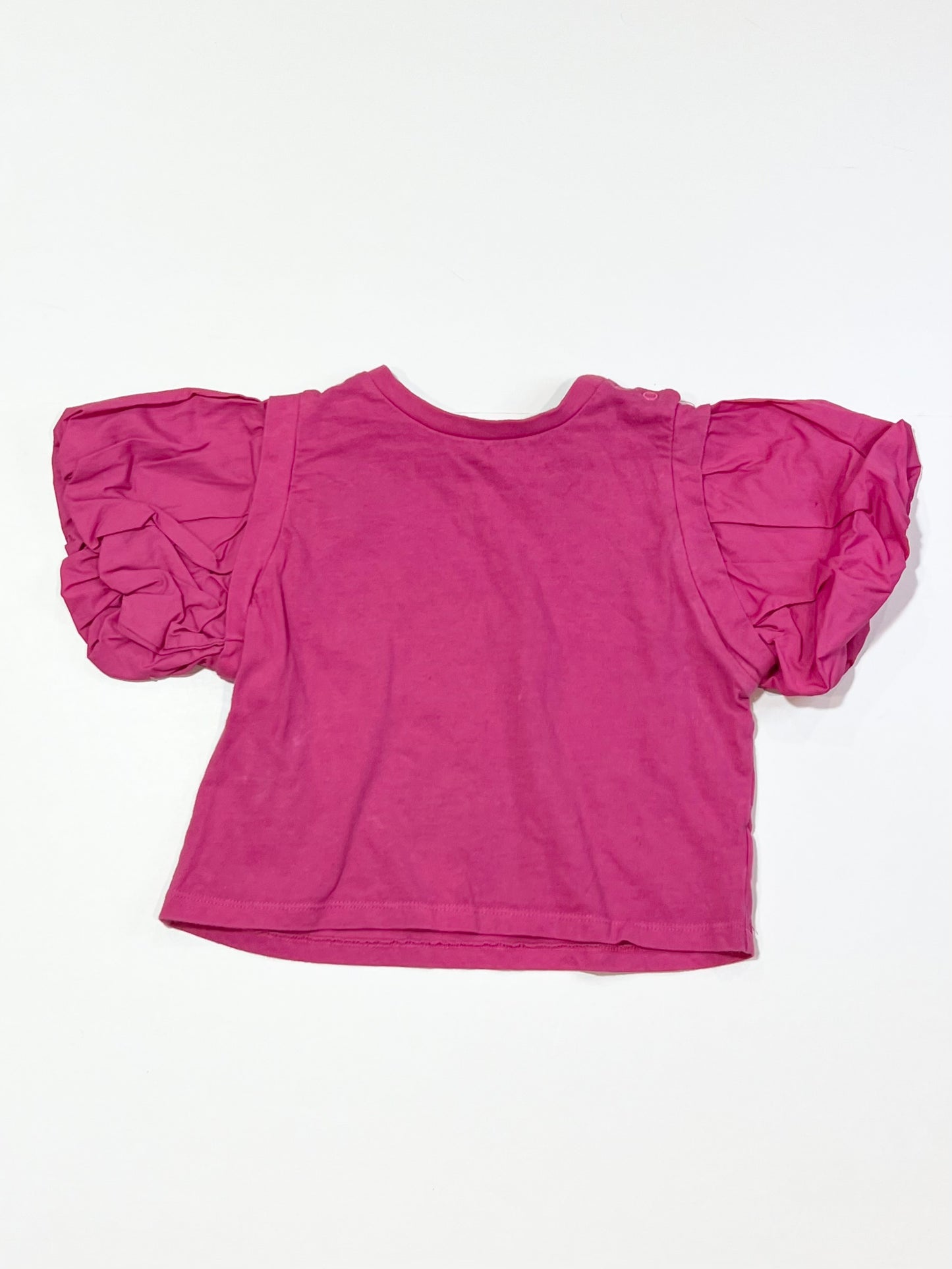 Pink puffy sleeve tee - Size 2