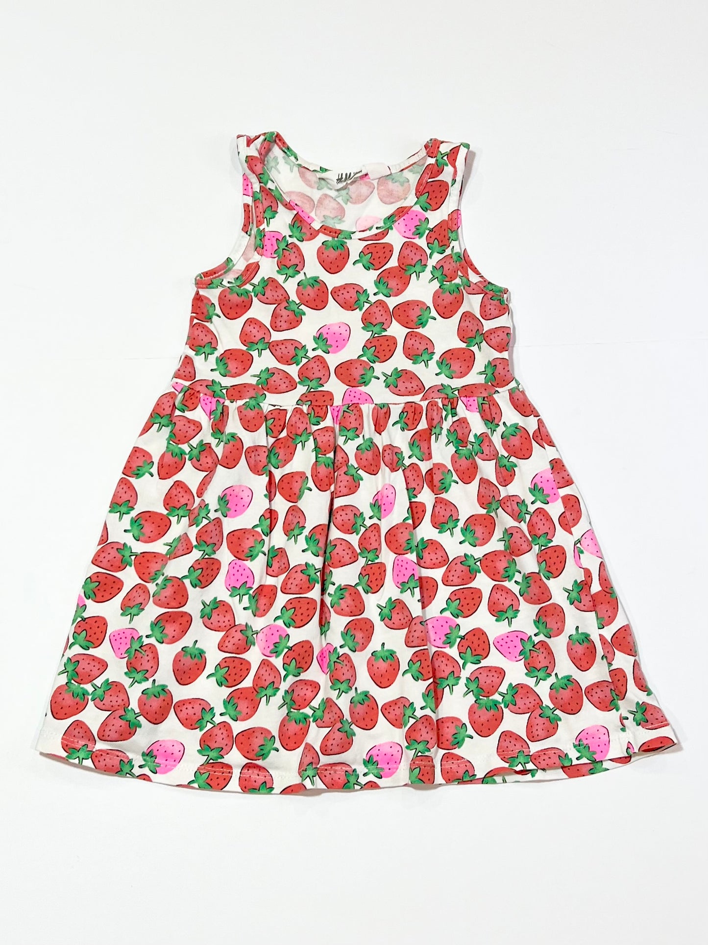 Strawberries jersey dress - Size 2-4