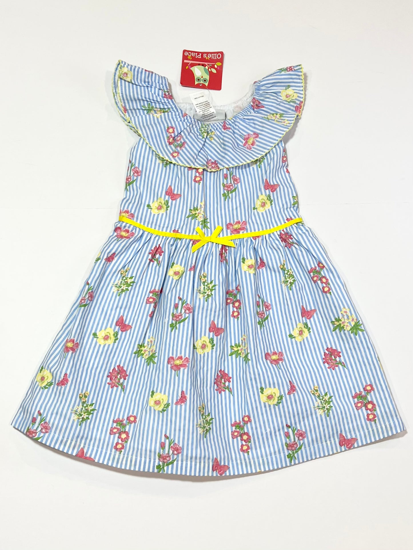 Striped floral dress brand new - Size 2