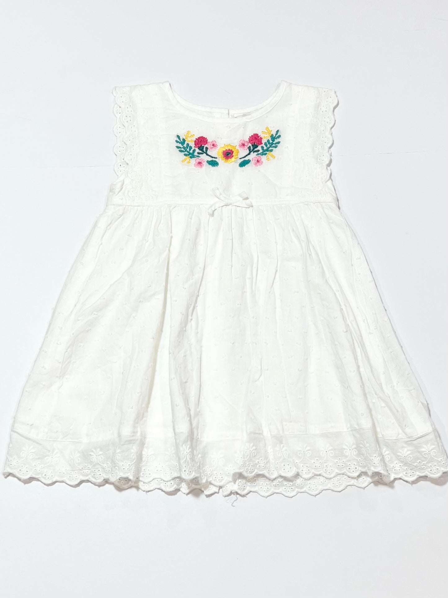 White embroidered dress - Size 2