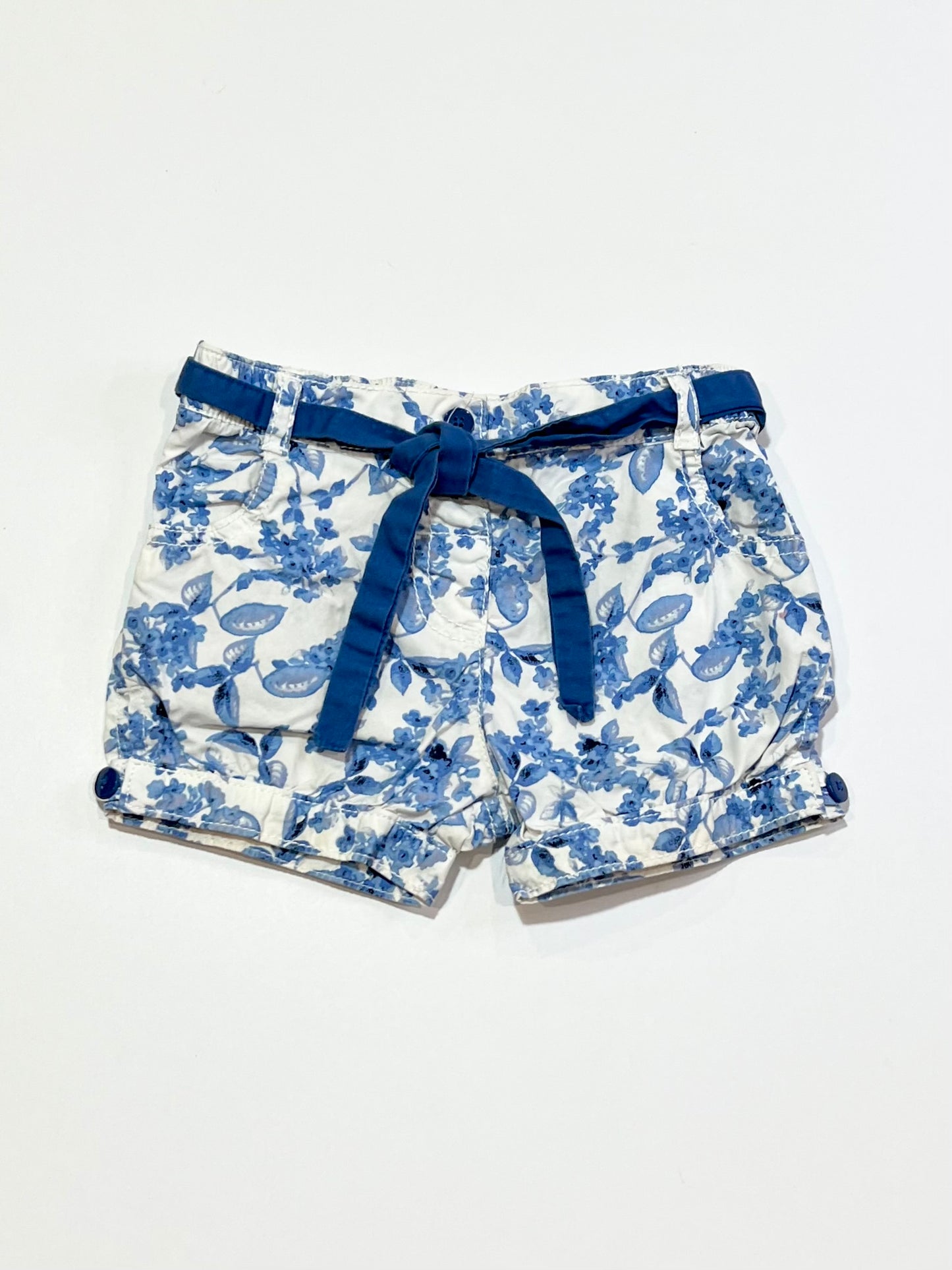 Blue floral shorts - Size 1