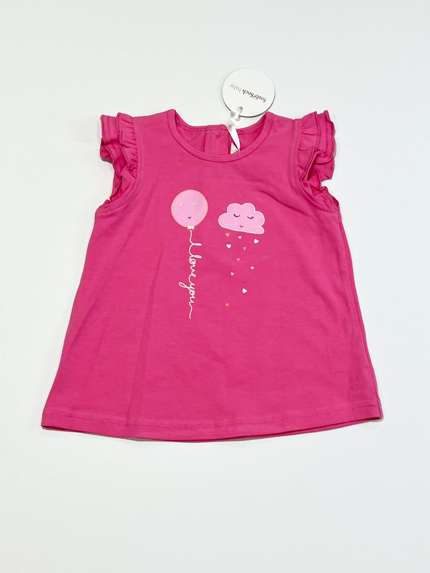 Pink ruffle tee brand new - Size 1
