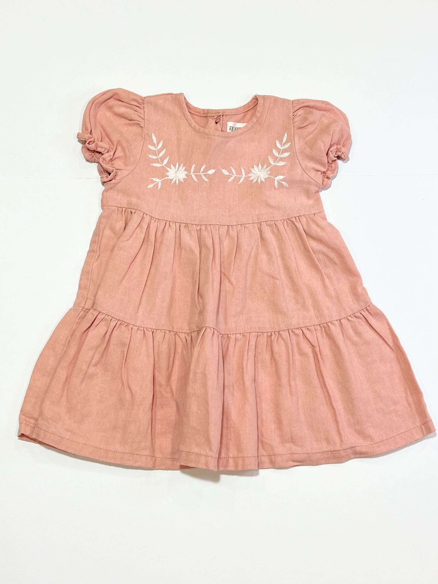 Embroidered woven dress - Size 1-2 years
