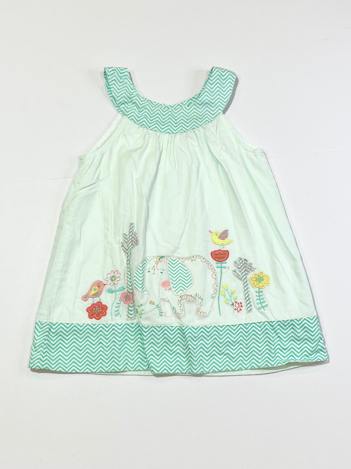 Green elephant dress - Size 0