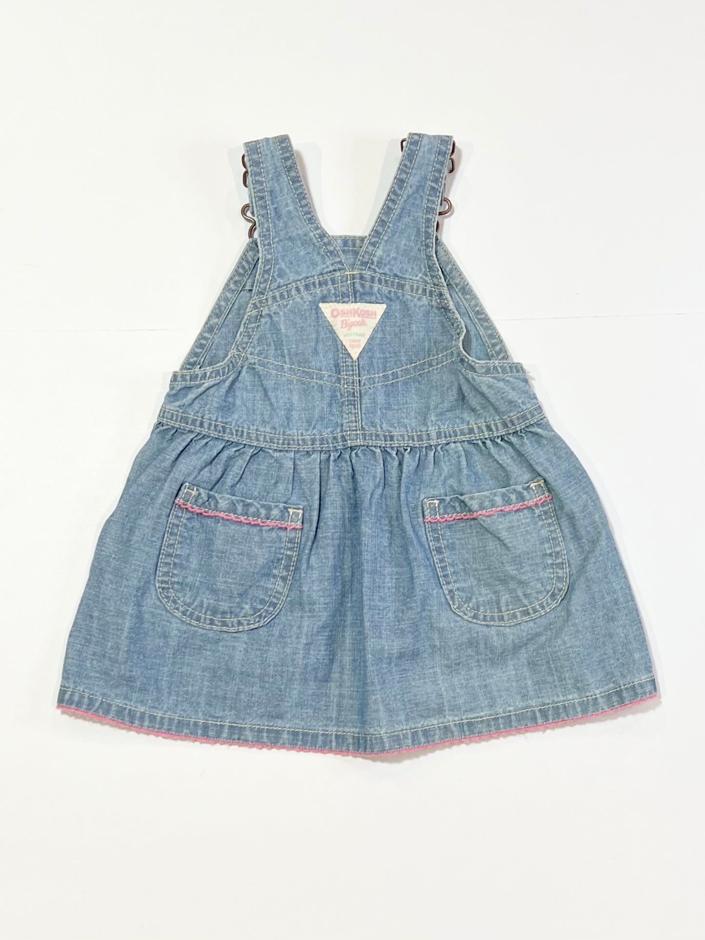 Denim pinafore - Size 6-9 months