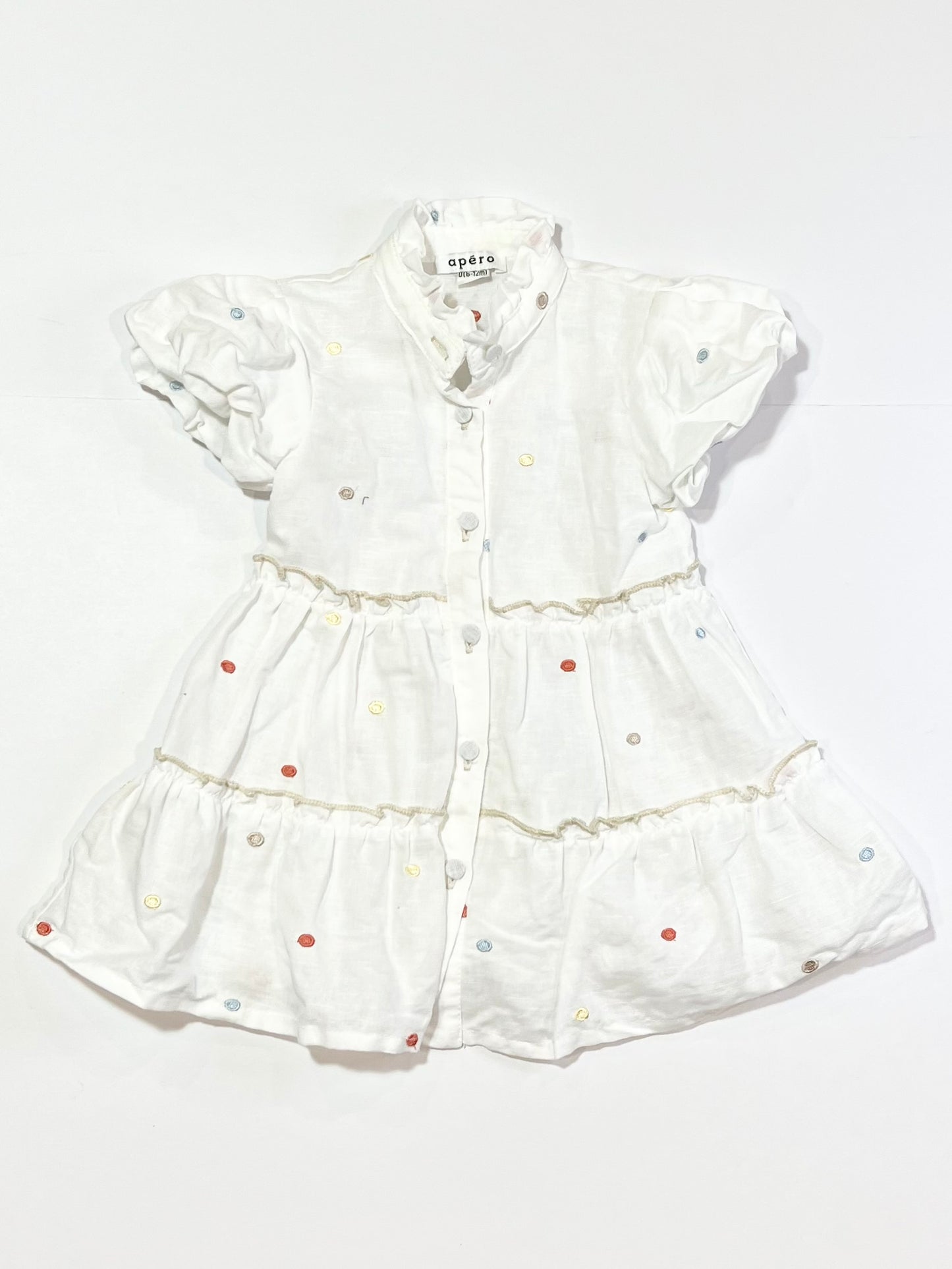 Spotty linen dress - Size 0
