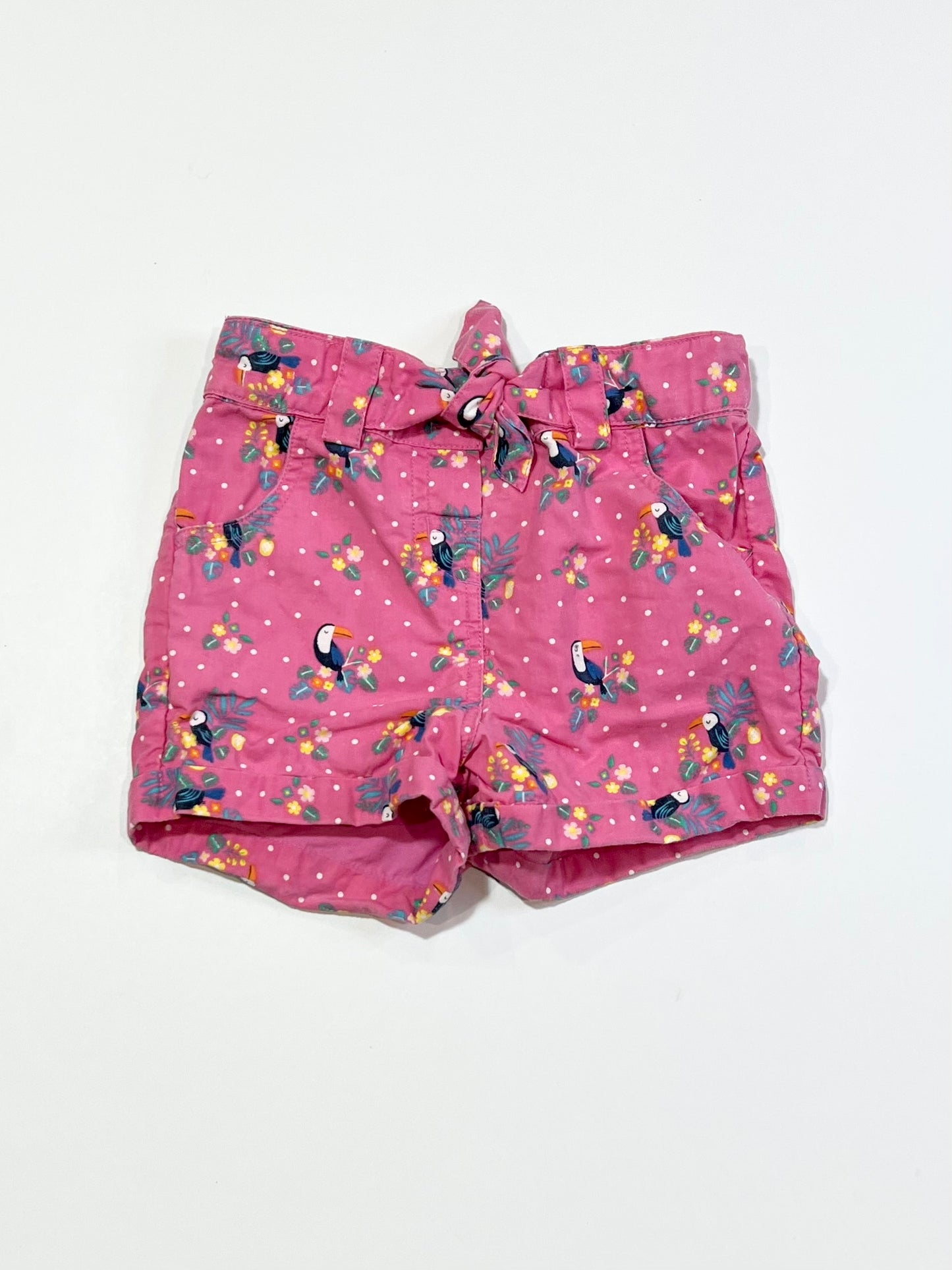 Pink toucan shorts - Size 0