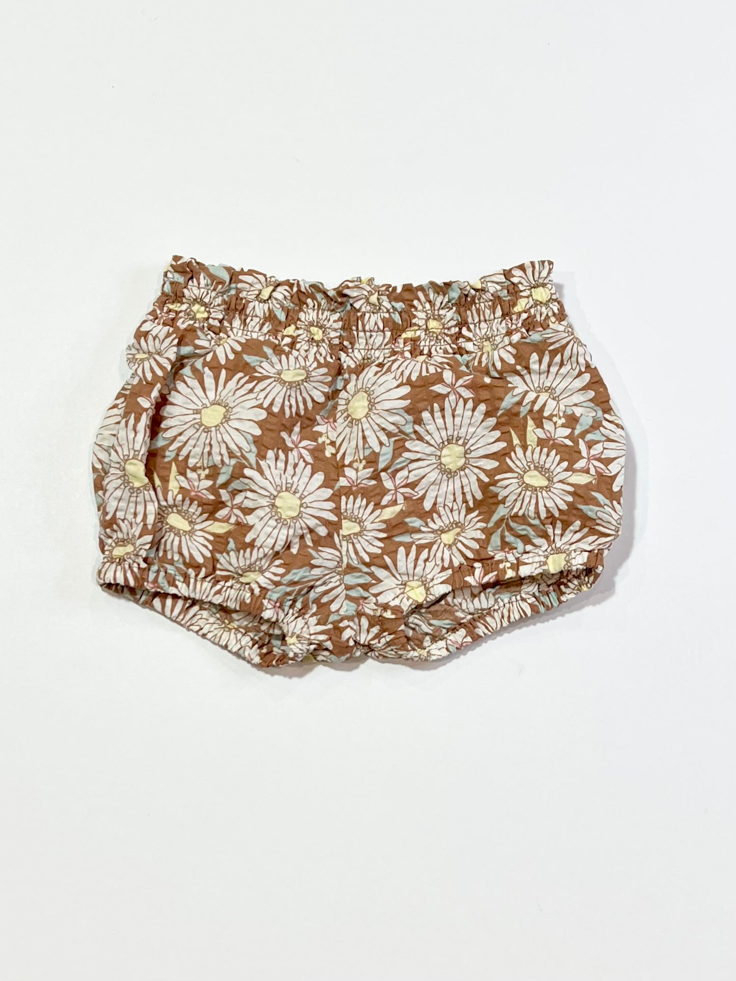 Brown floral shorts - Size 0