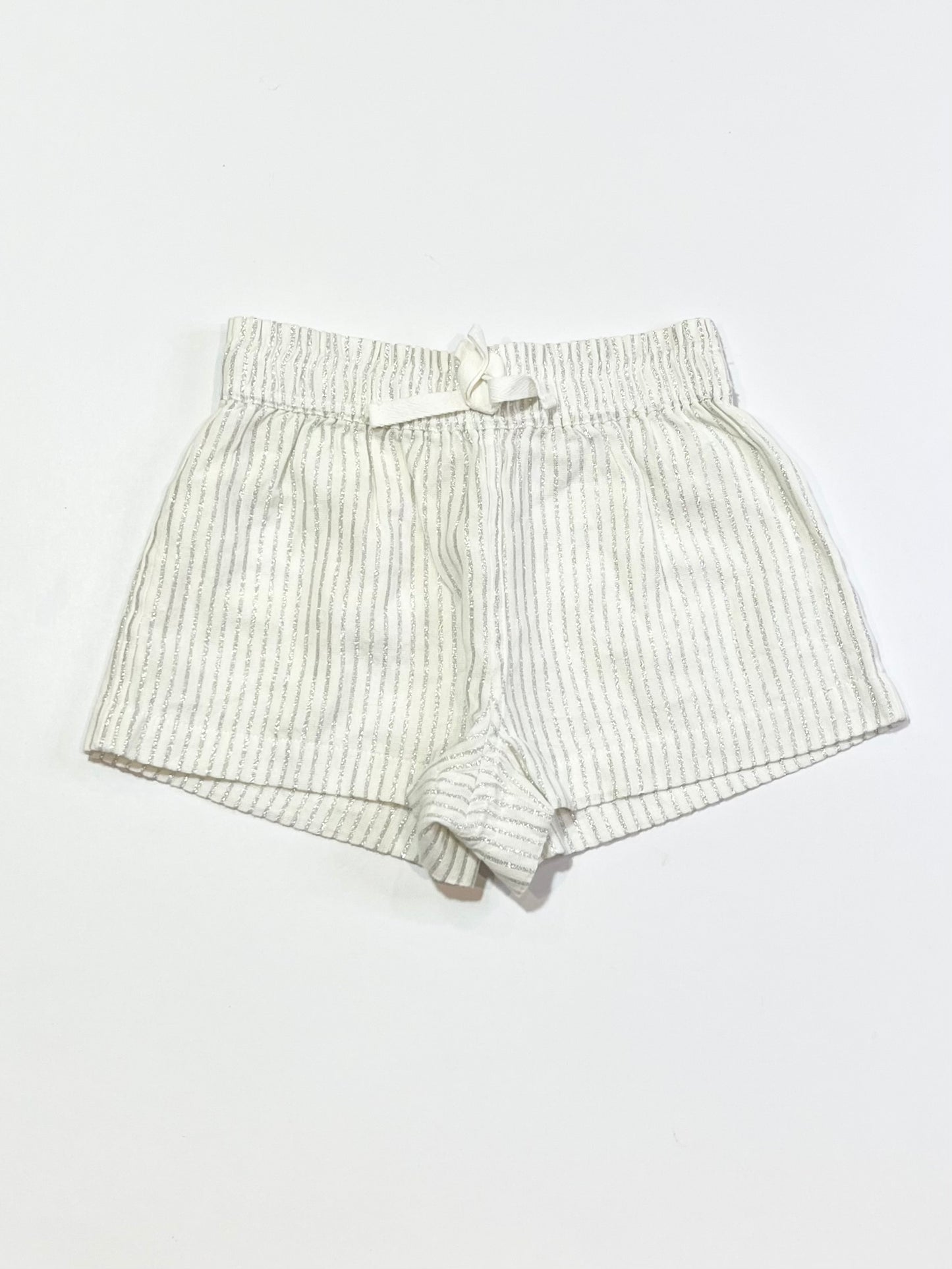 Silver striped shorts - Size 0