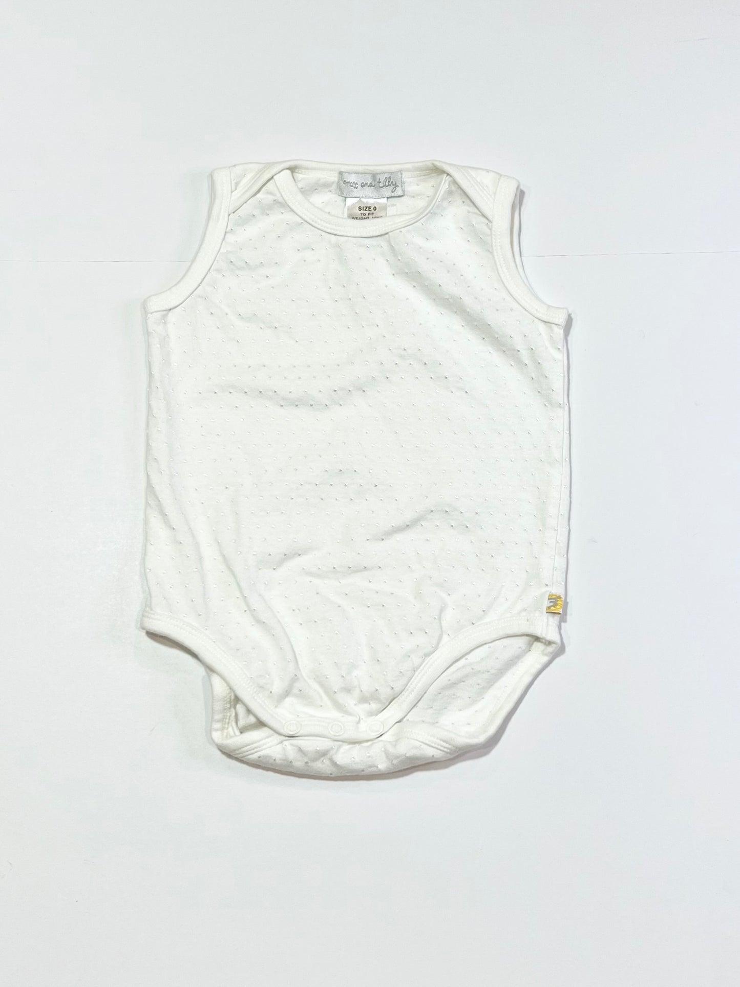White spotty bodysuit - Size 0