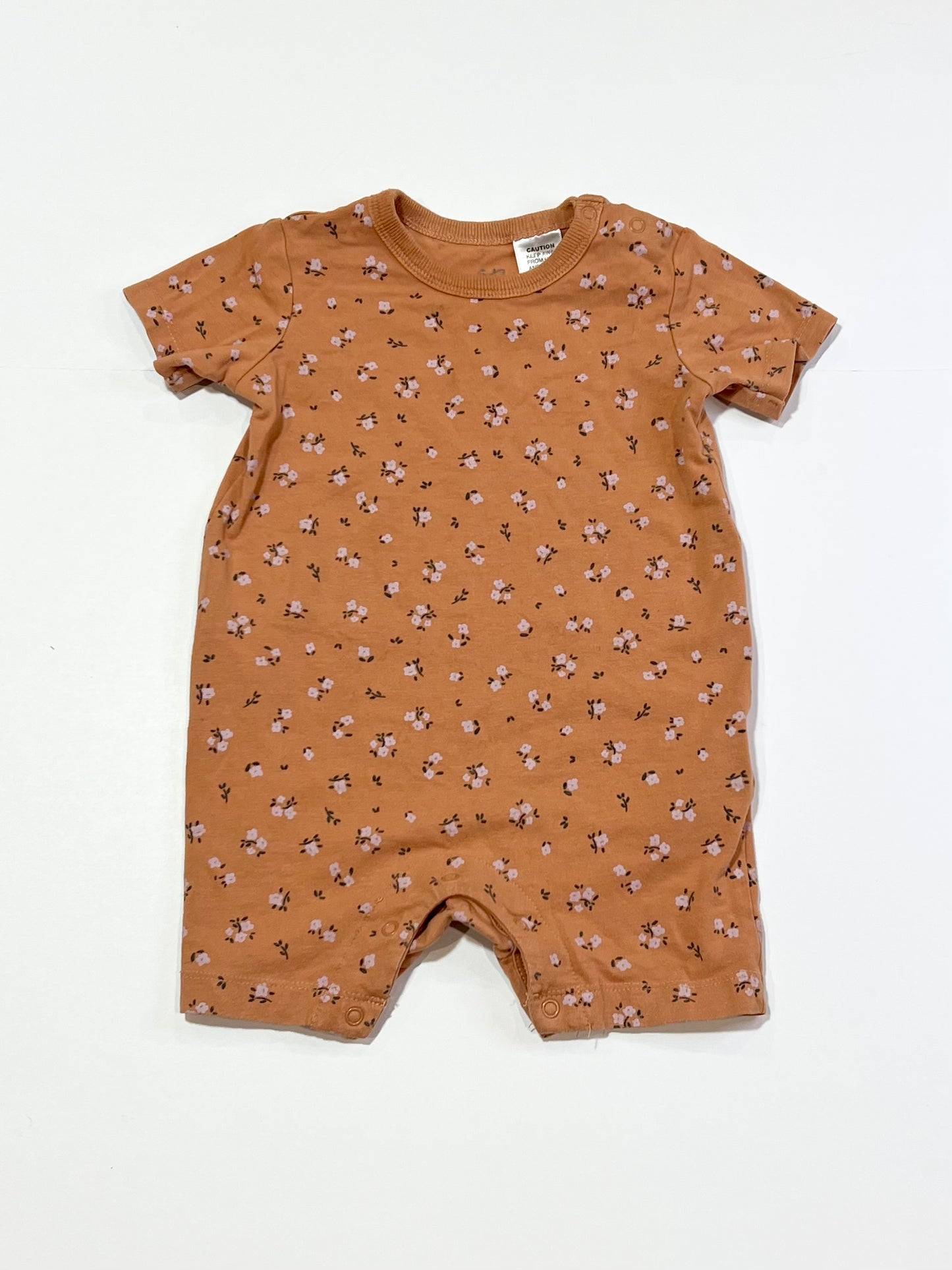 Brown floral romper - Size 0