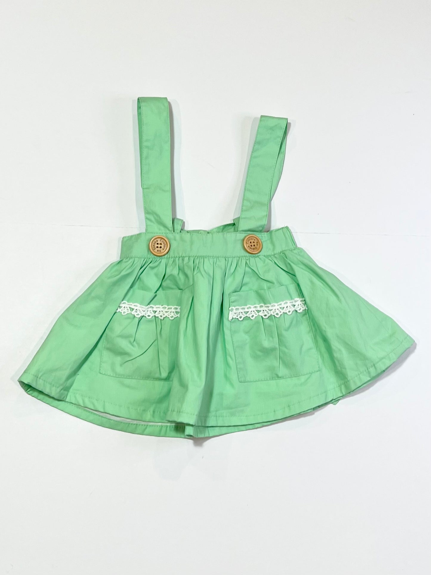 Green suspender skirt - Size 00