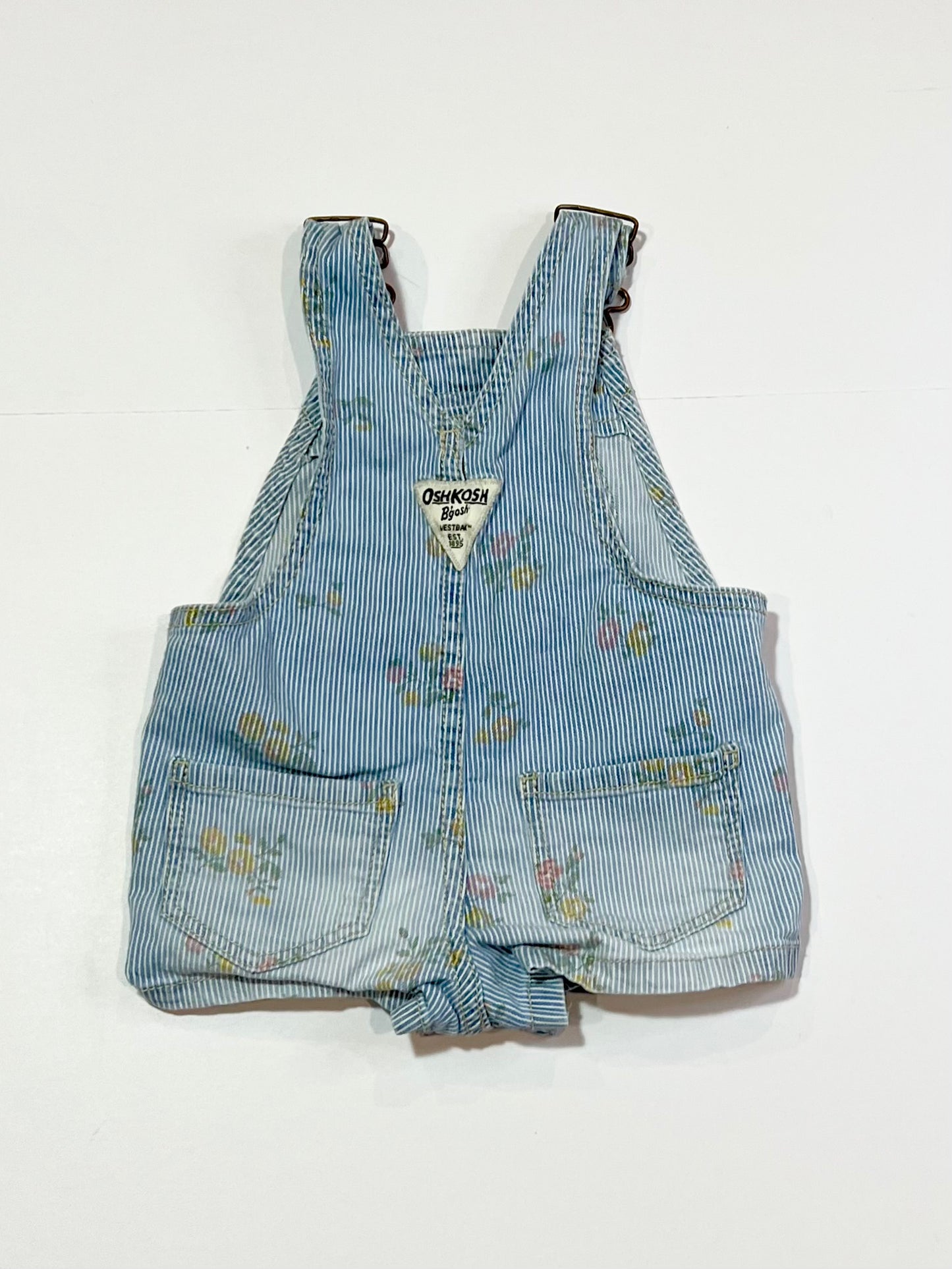 Striped floral denim overalls - Size 00