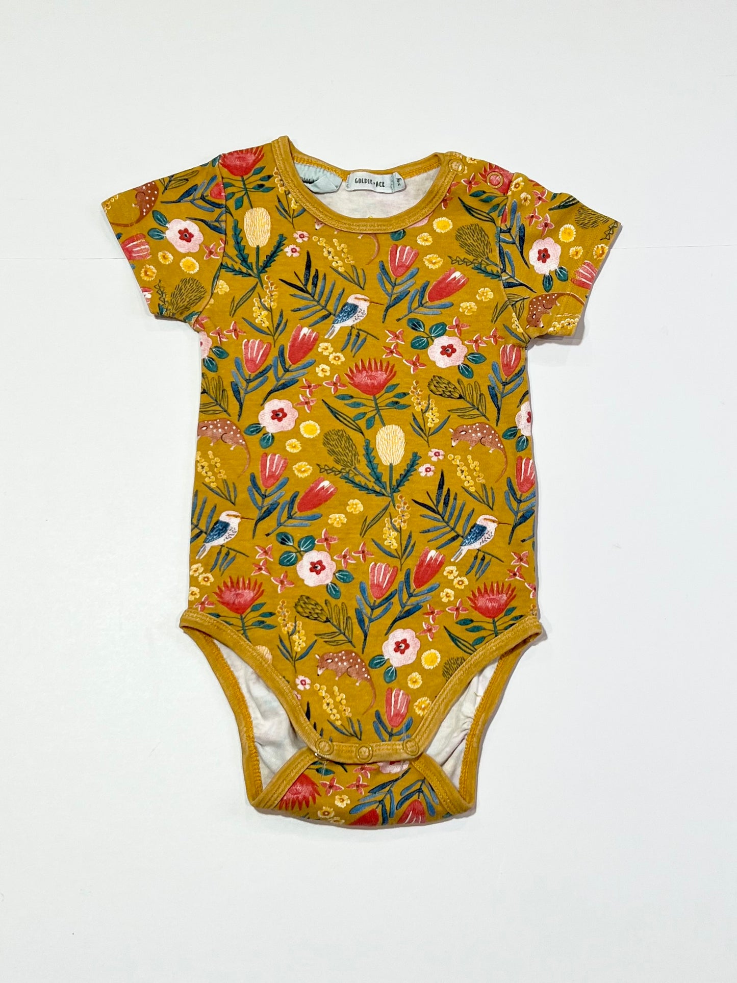 Floral kookaburra bodysuit - Size 00
