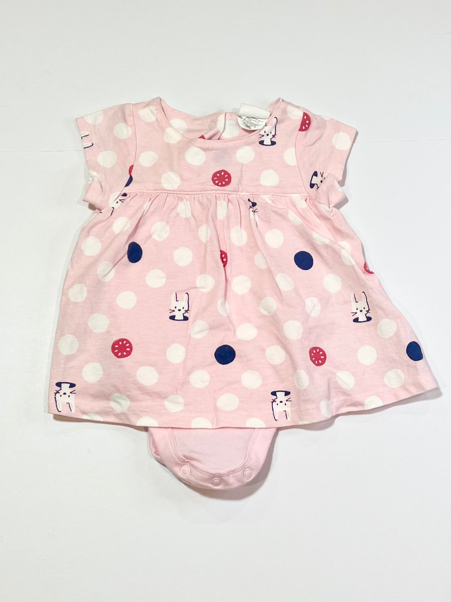 Spotty bunny dress romper - Size 00