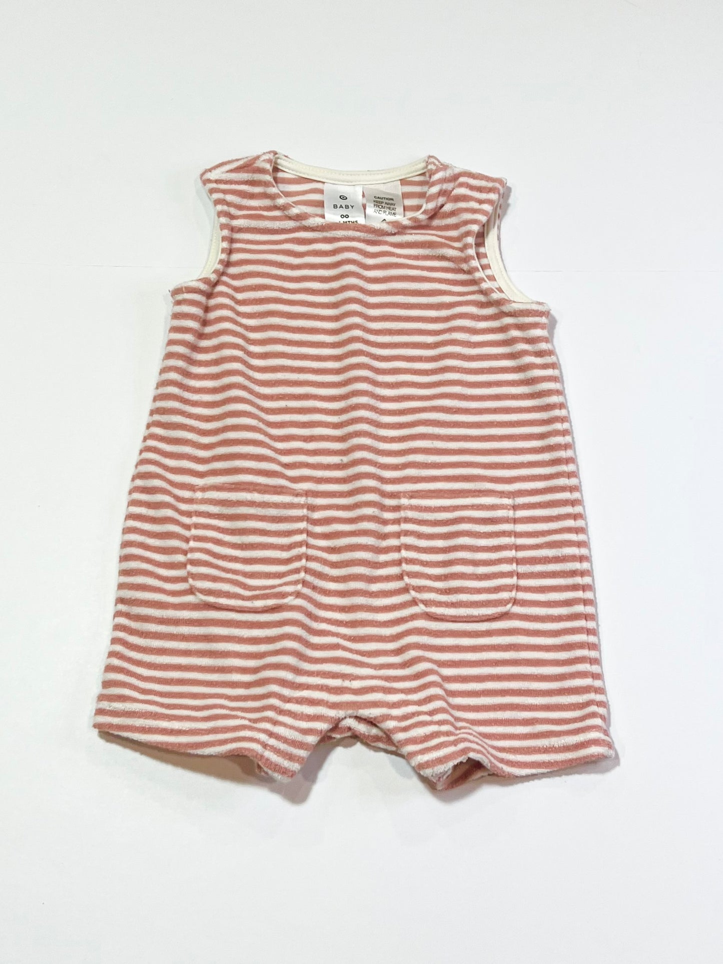 Striped terry romper - Size 00