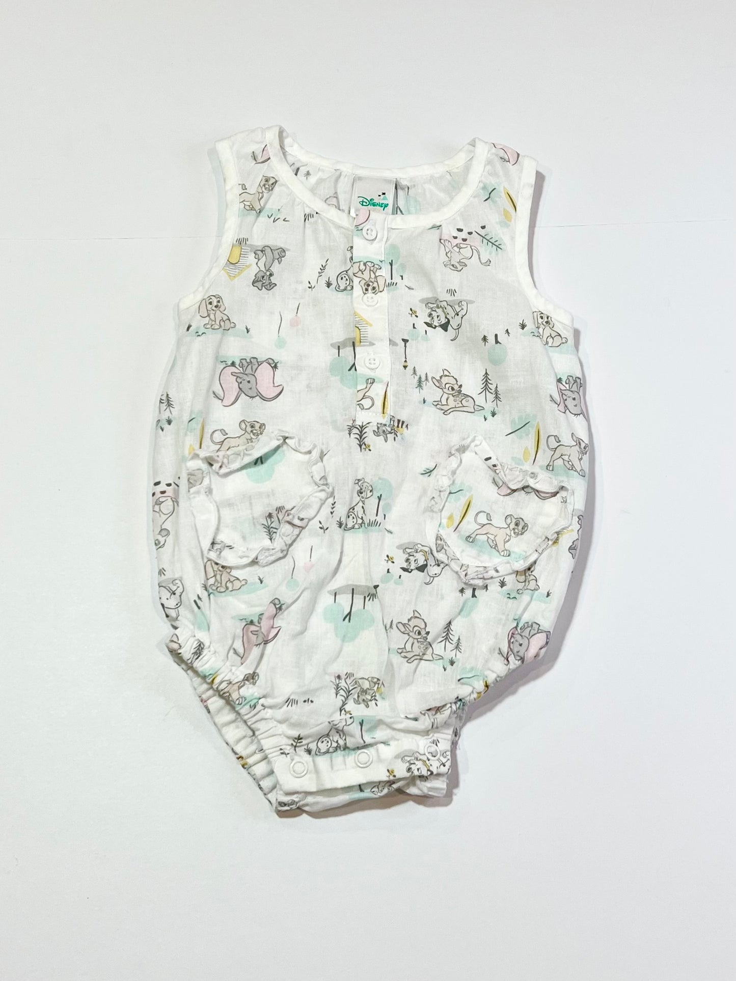 Woven character romper - Size 00