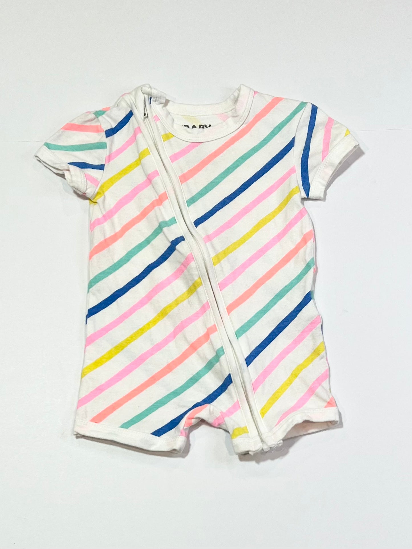 Striped zip romper - Size 00